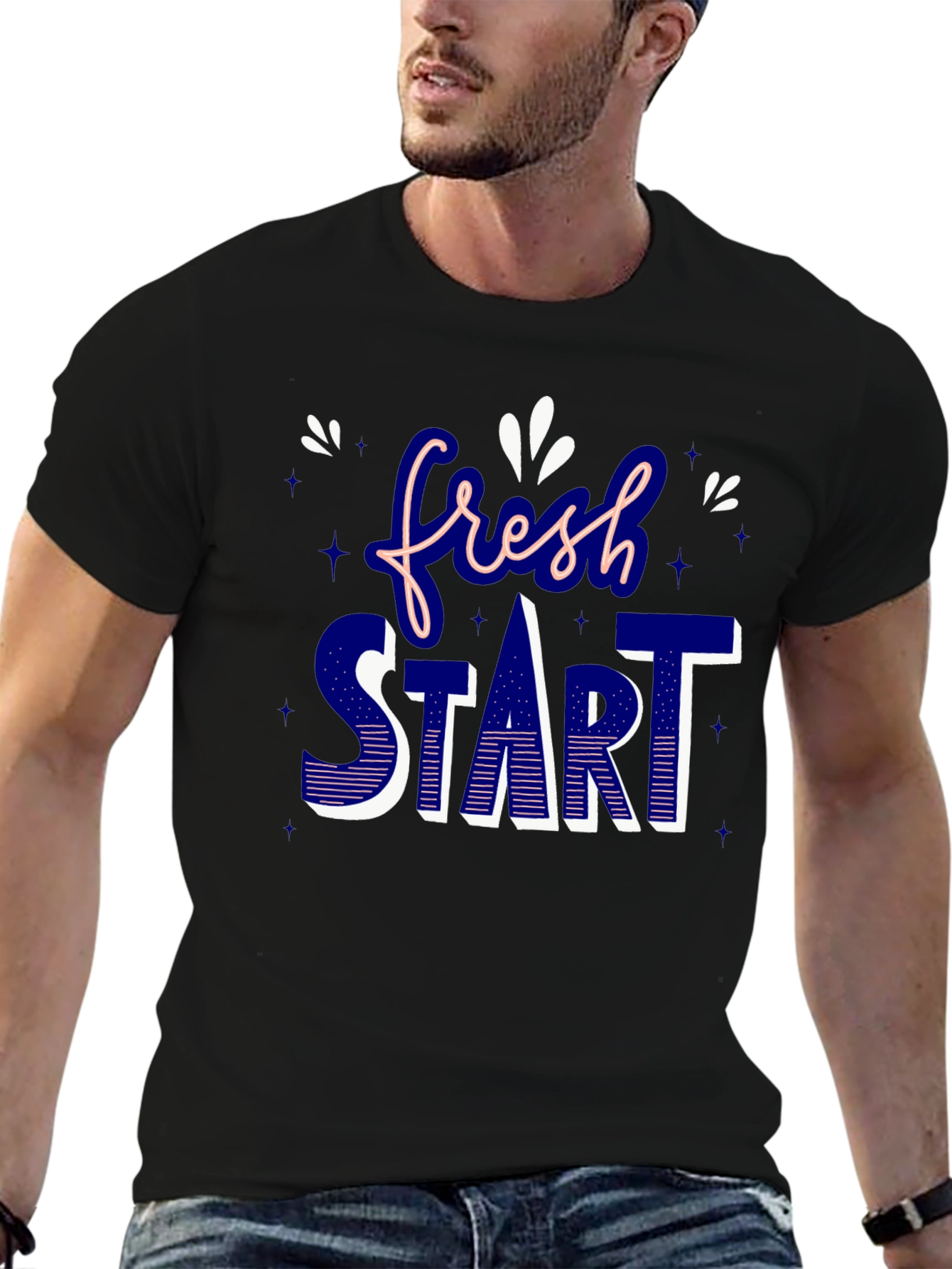 Fresh Start Graphic Tee - Stylish Mens T-Shirt