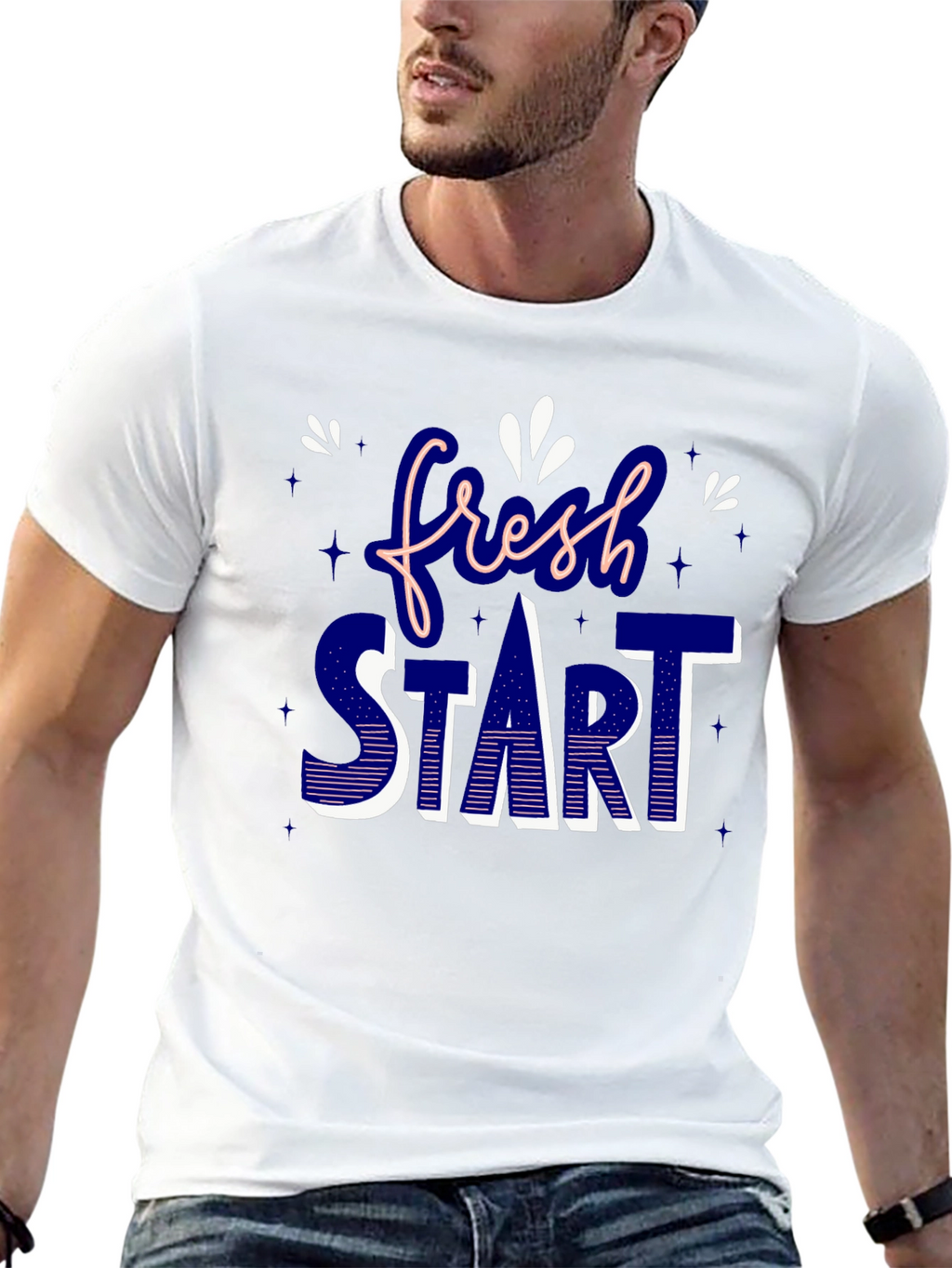 Fresh Start Graphic Tee - Stylish Mens T-Shirt