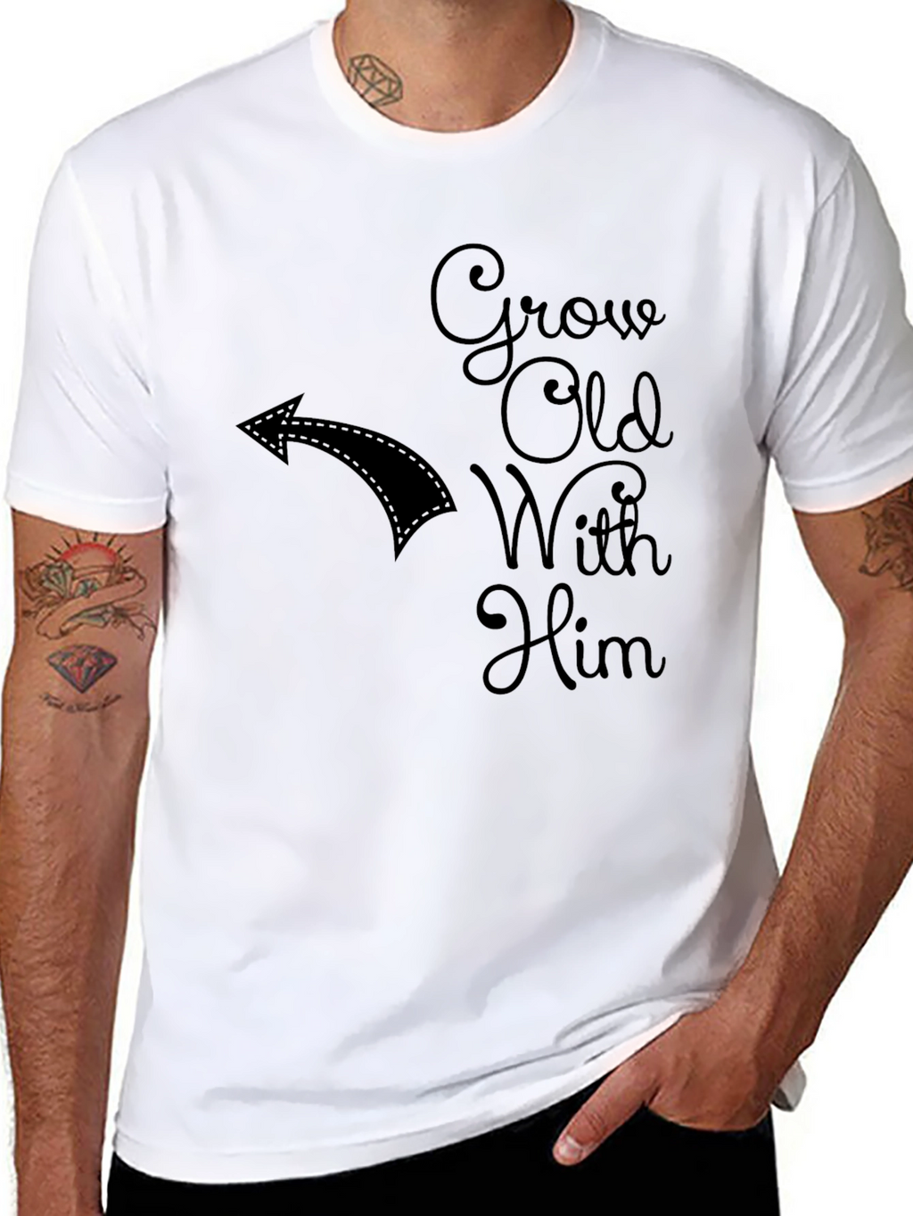 Grow Old With Him Novelty T-Shirt