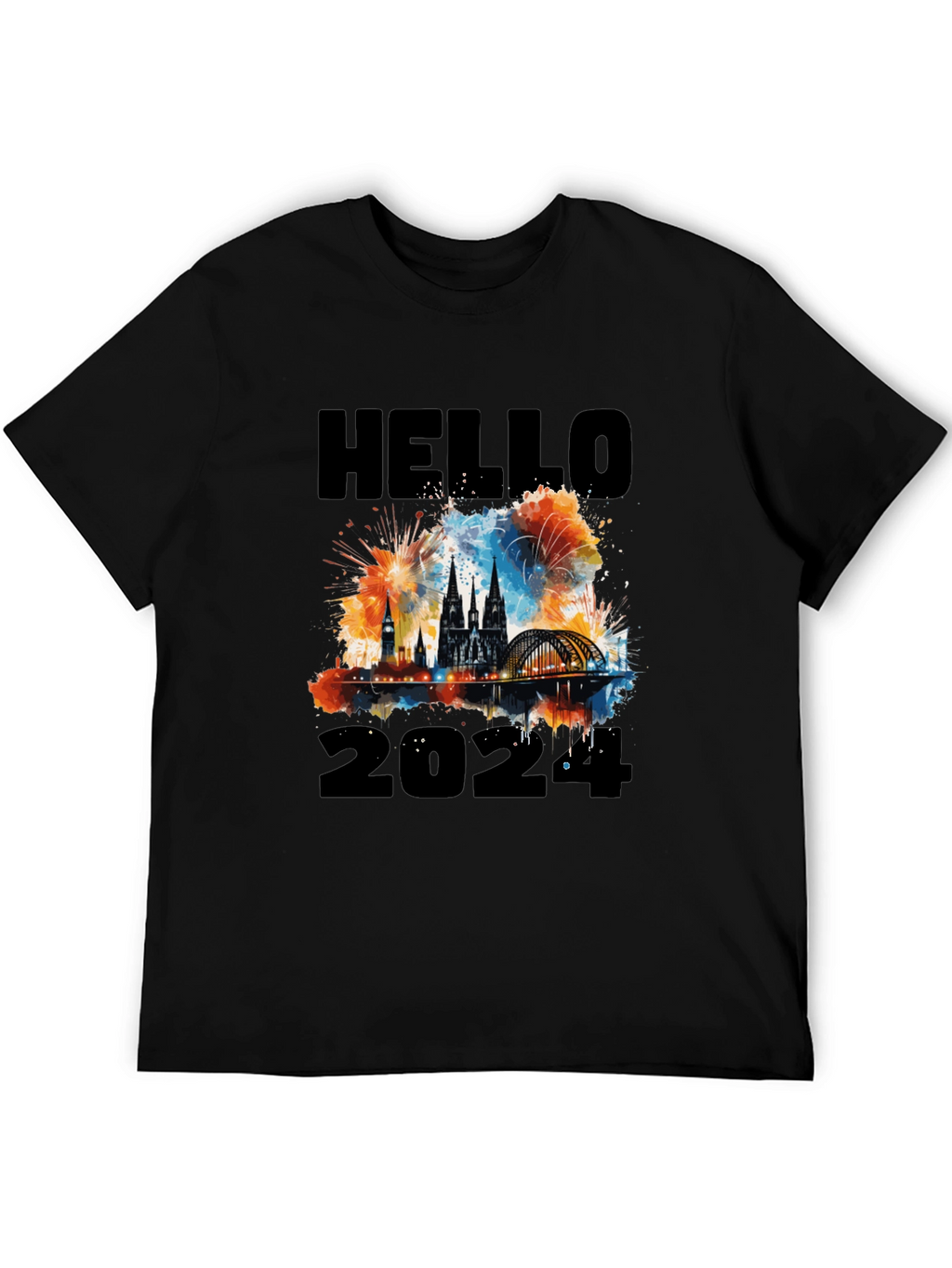 Hello 2024 Cologne Fireworks T-Shirt