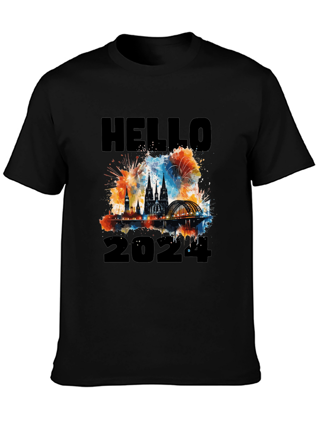Hello 2024 Cologne Fireworks T-Shirt