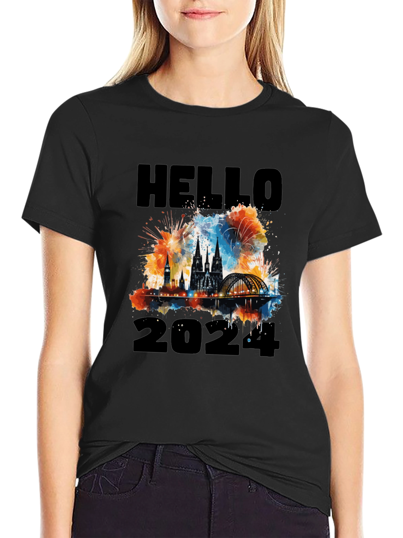Hello 2024 Cologne Fireworks T-Shirt