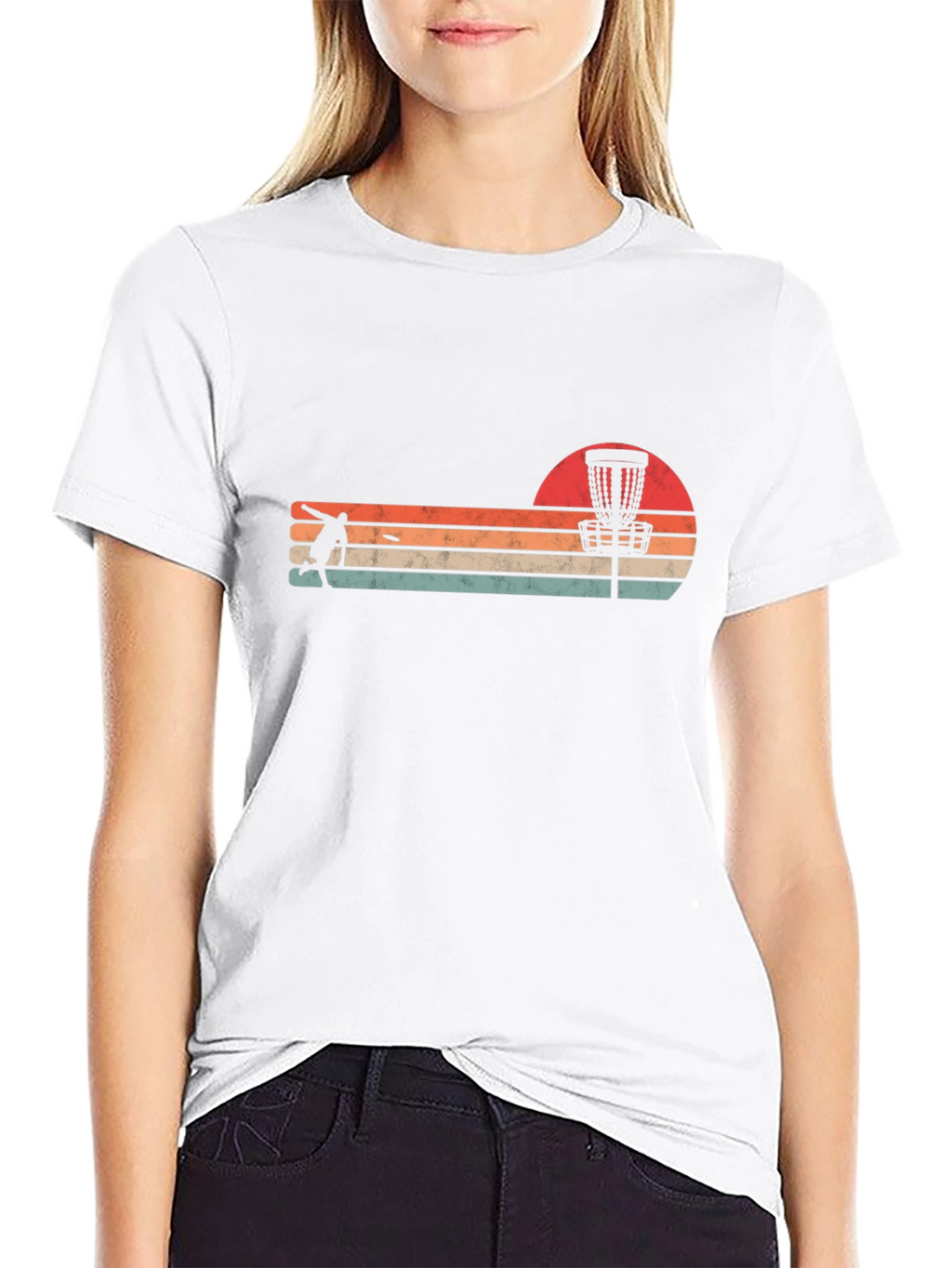 Retro Disc Golf T-Shirt - Black Tee