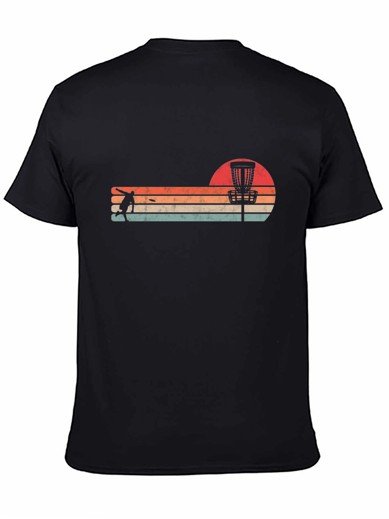 Retro Disc Golf T-Shirt - Black Tee