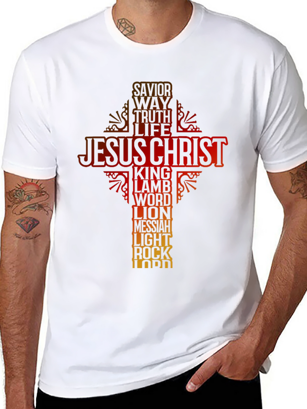 Jesus Christ Cross T-Shirt Christian Religious Tee