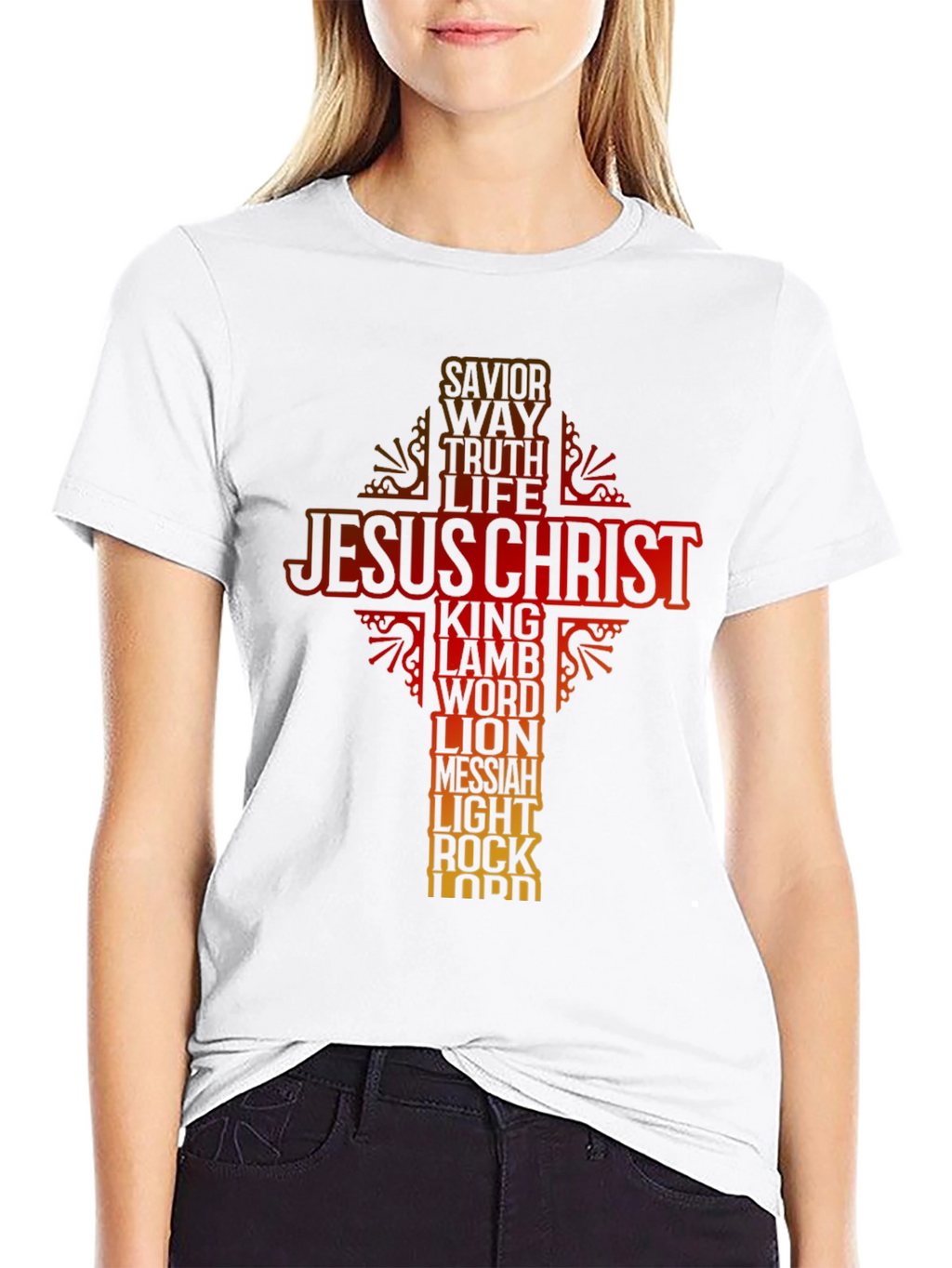Jesus Christ Cross T-Shirt Christian Religious Tee