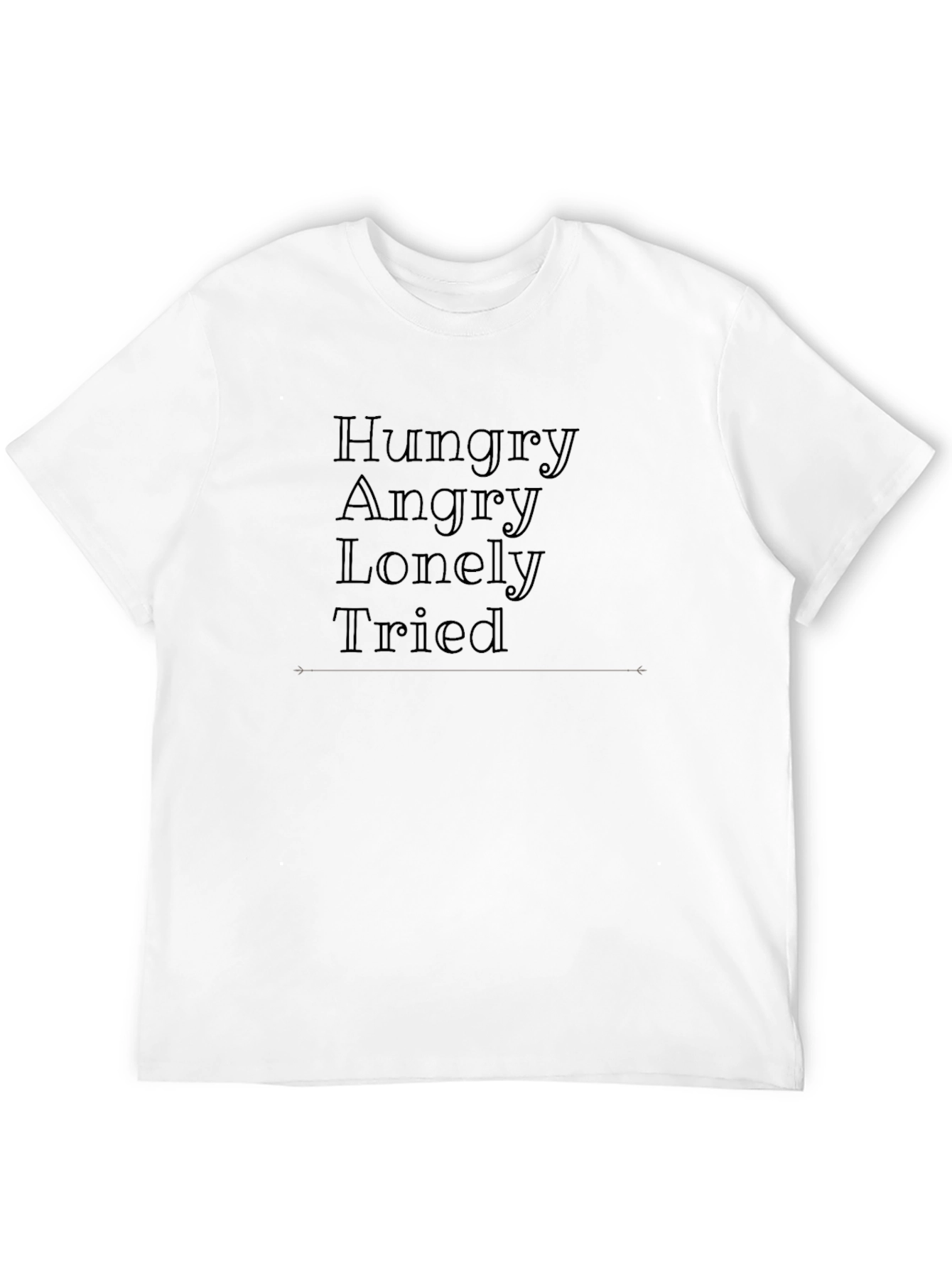 Black HALT T-Shirt - Hungry Angry Lonely Tired