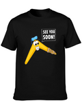Funny Boomerang Cartoon Graphic Tee - See You Soon!