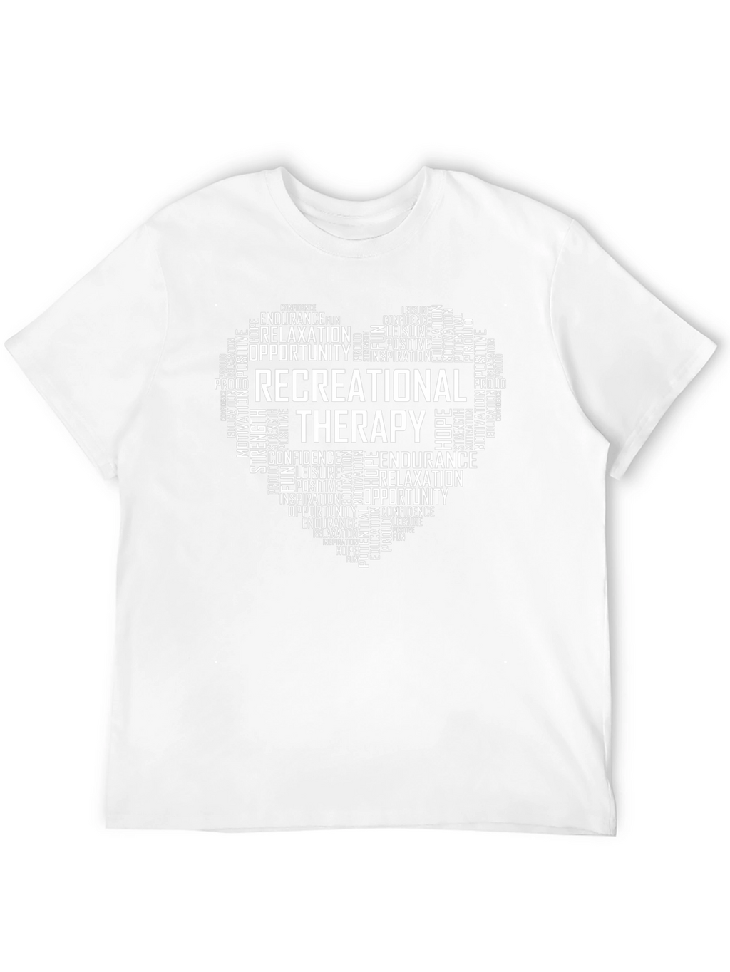 Recreational Therapy Heart Word Art T-Shirt