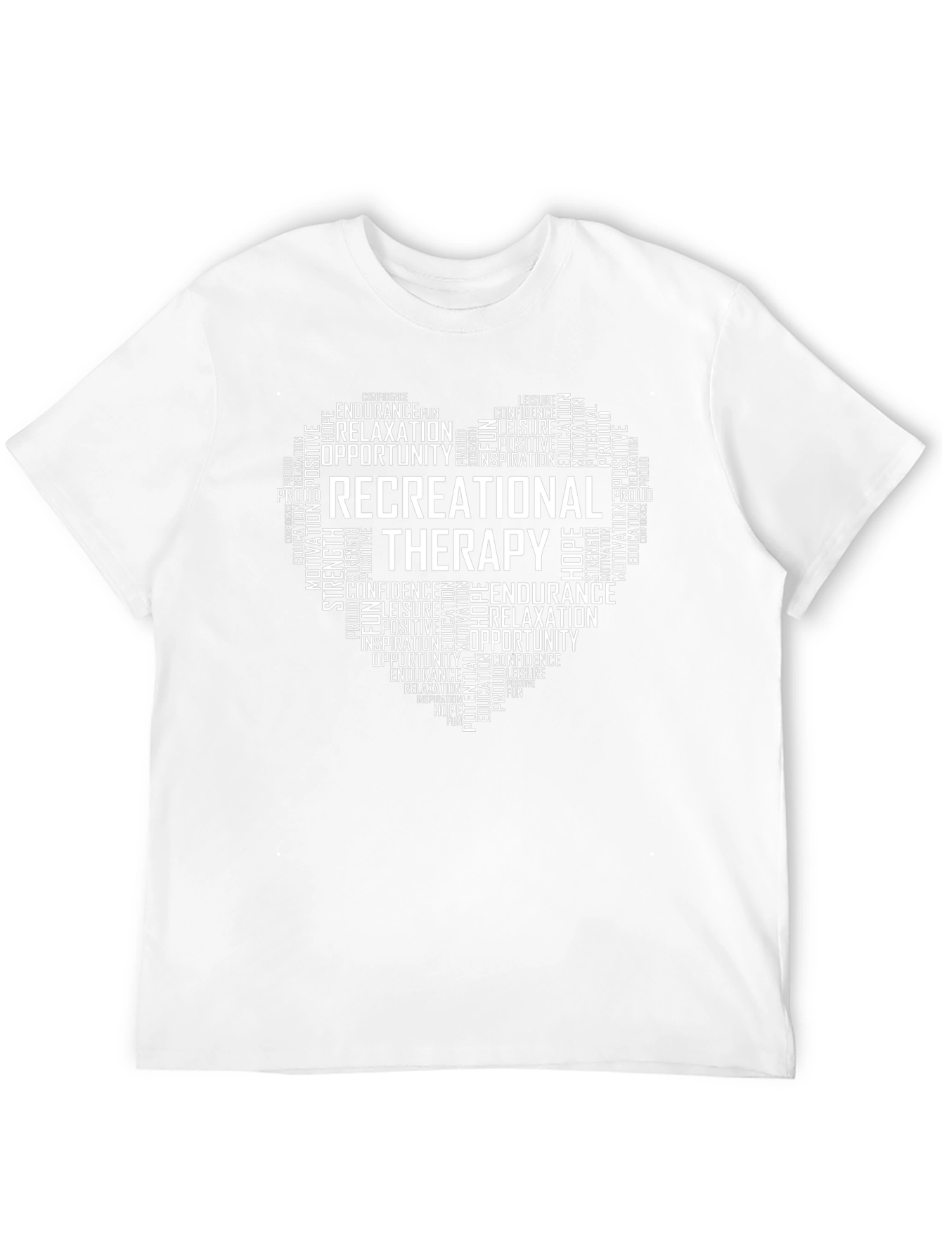 Recreational Therapy Heart Word Art T-Shirt
