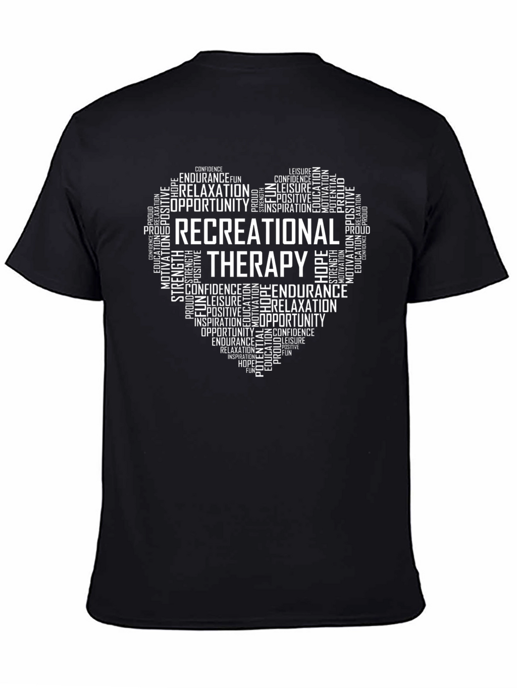 Recreational Therapy Heart Word Art T-Shirt