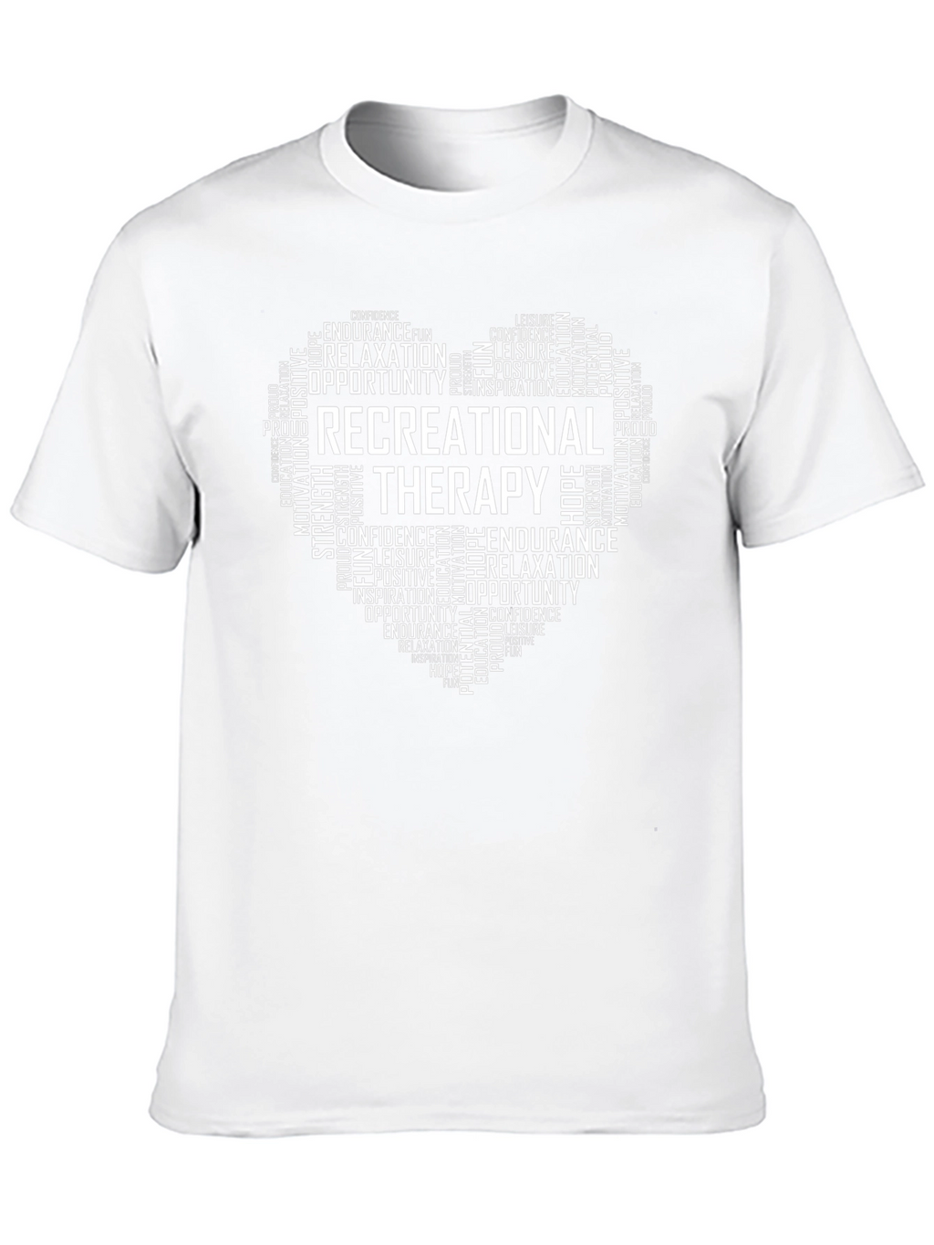 Recreational Therapy Heart Word Art T-Shirt