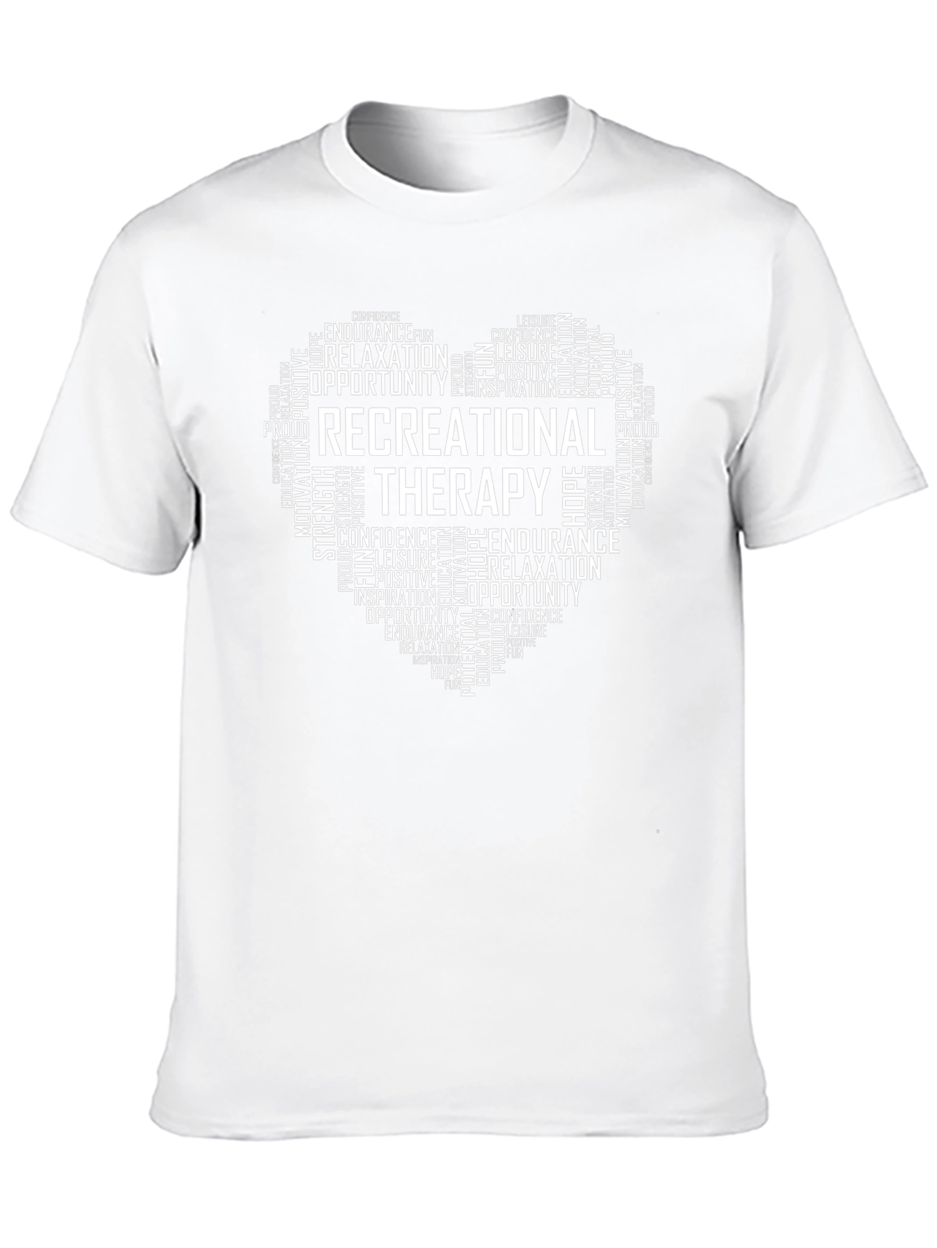 Recreational Therapy Heart Word Art T-Shirt