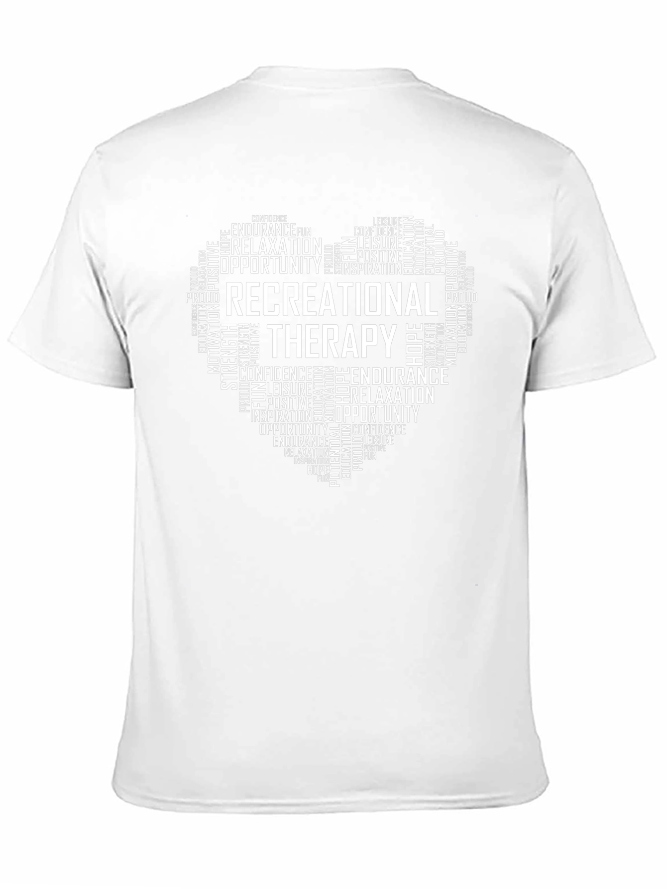 Recreational Therapy Heart Word Art T-Shirt