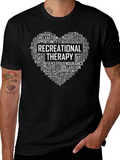 Recreational Therapy Heart Word Art T-Shirt