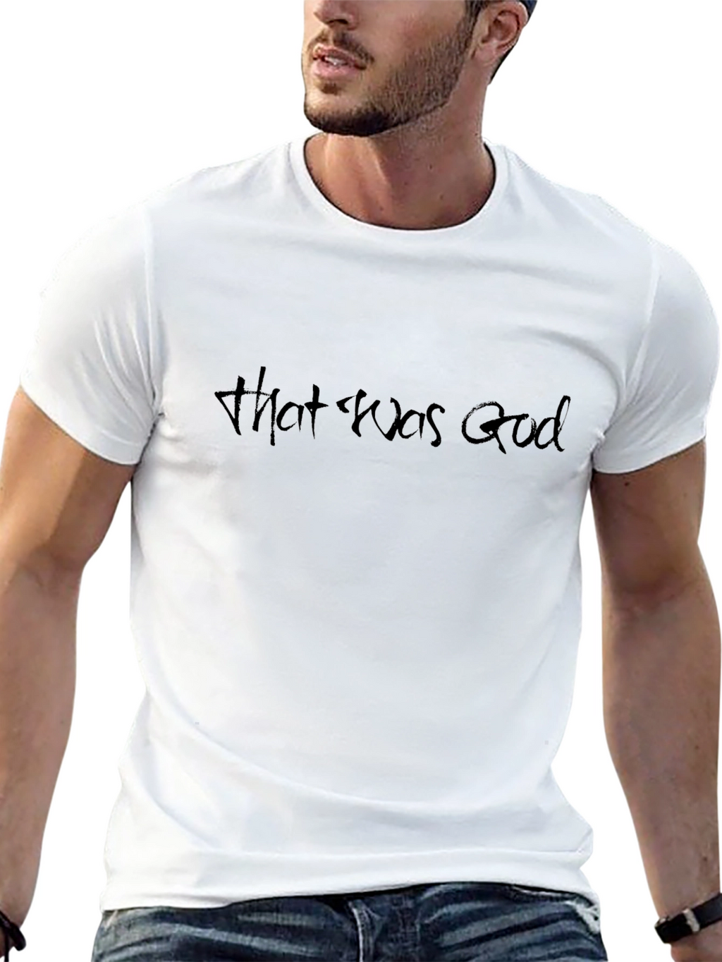 That Was God T-Shirt - Black Crew Neck Tee