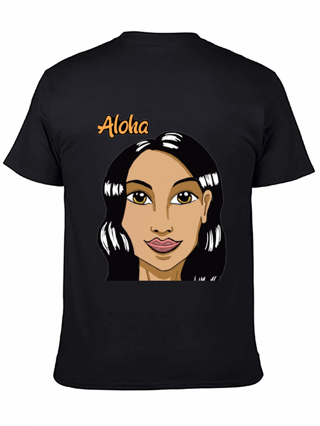 Aloha Woman Graphic Black T-Shirt