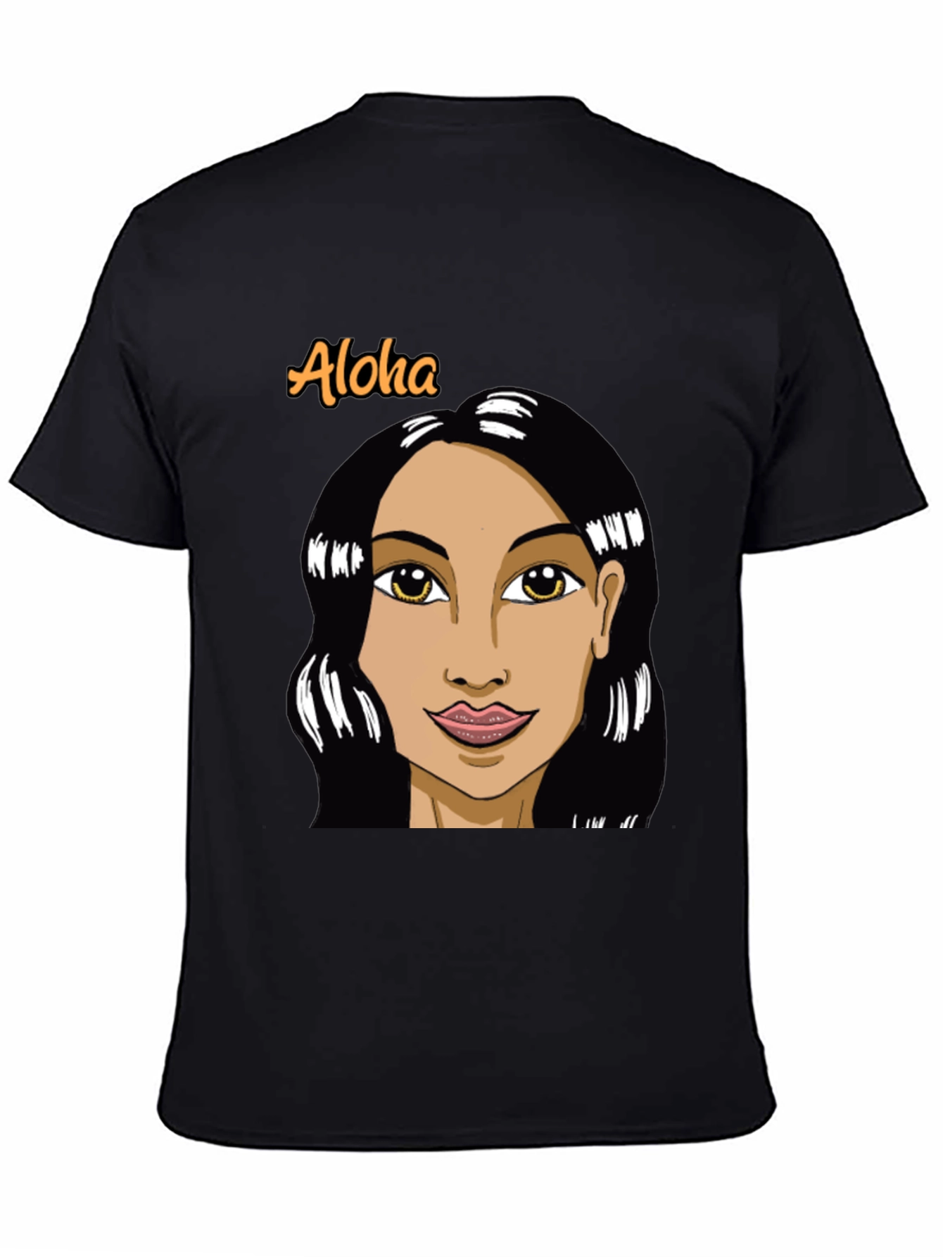 Aloha Woman Graphic Black T-Shirt