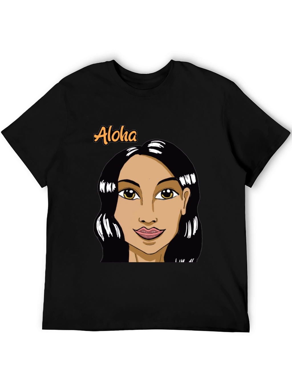 Aloha Woman Graphic Black T-Shirt