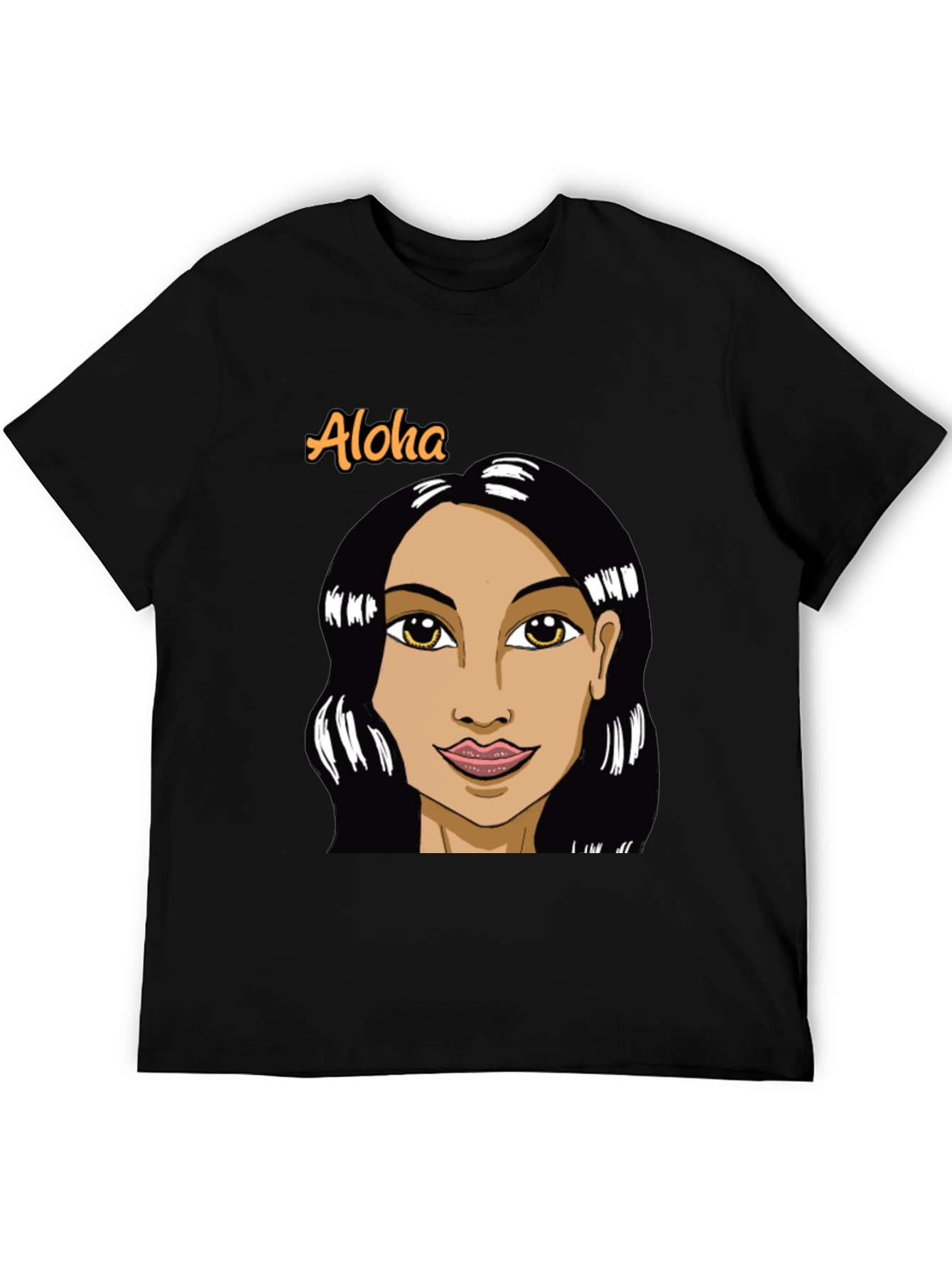 Aloha Woman Graphic Black T-Shirt