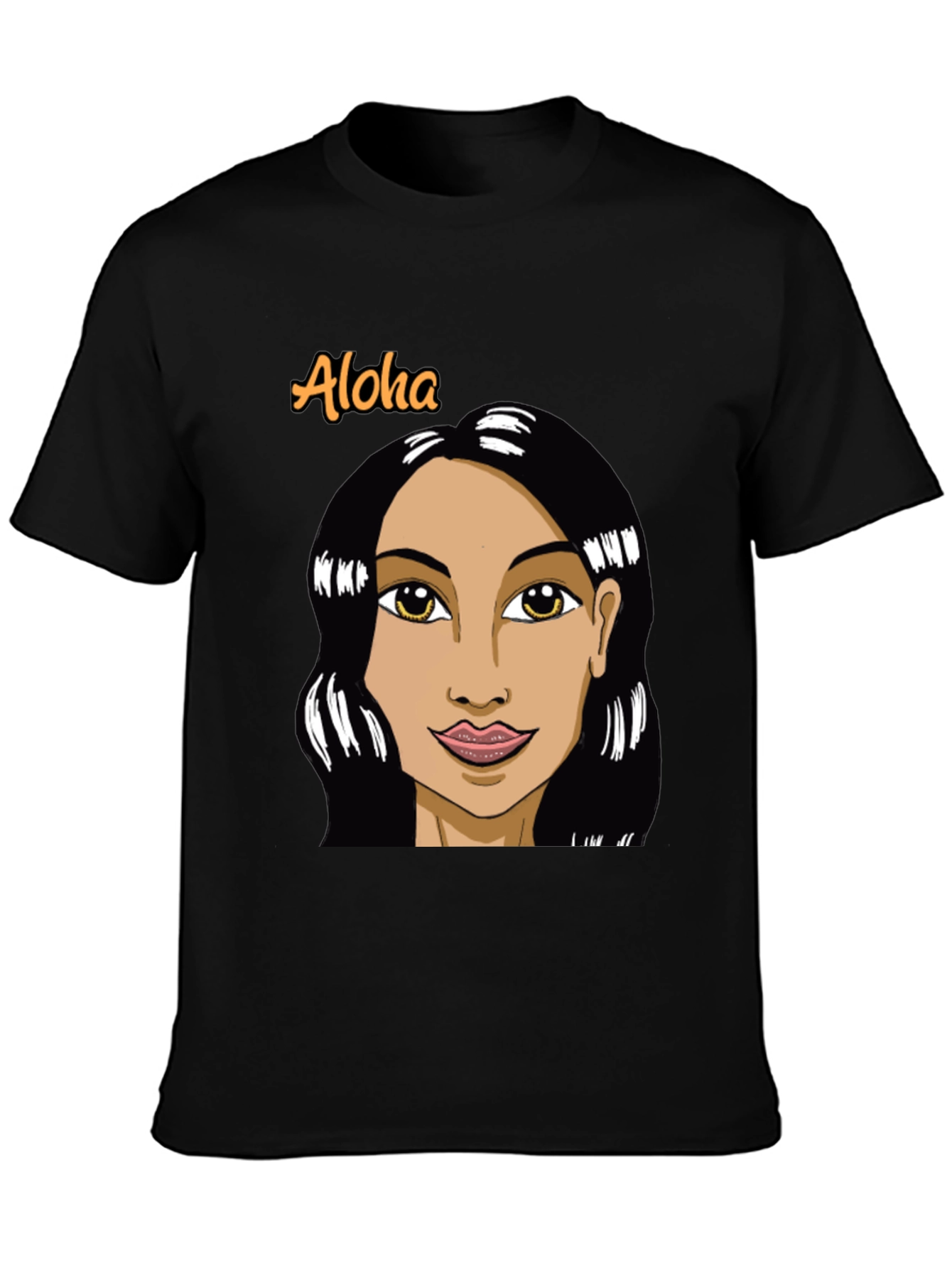 Aloha Woman Graphic Black T-Shirt