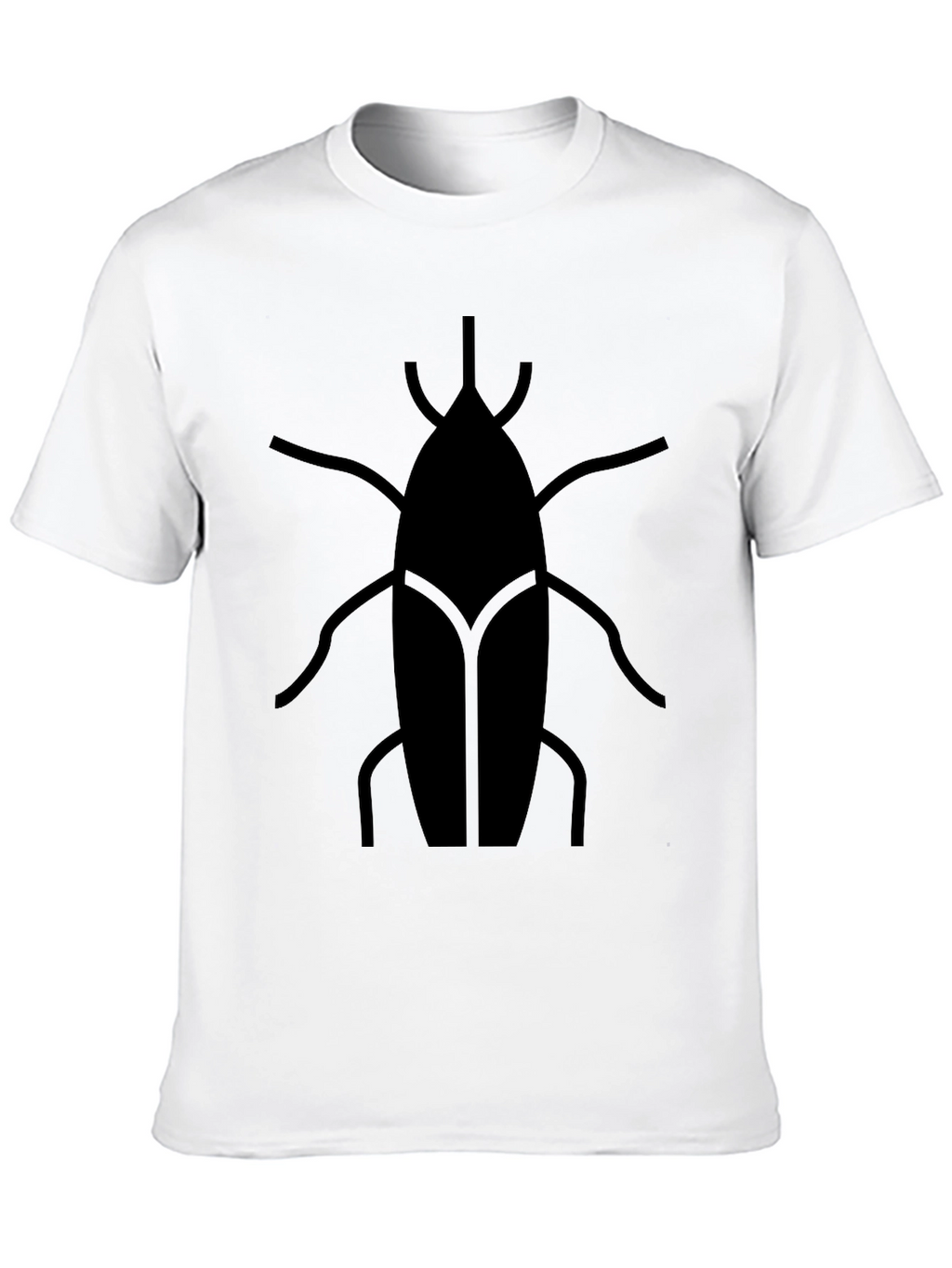 Modern Insect Graphic Tee - Black Casual Shirt