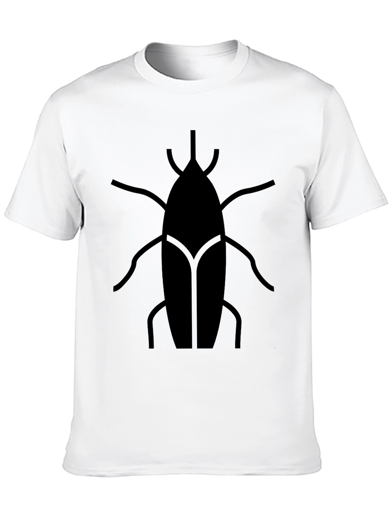Modern Insect Graphic Tee - Black Casual Shirt