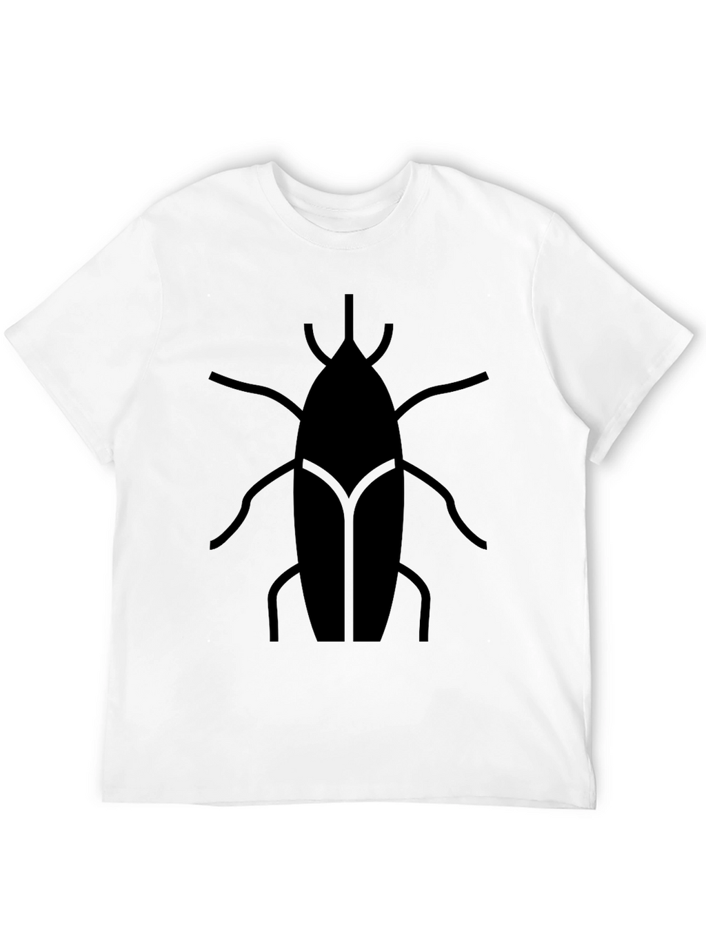 Modern Insect Graphic Tee - Black Casual Shirt