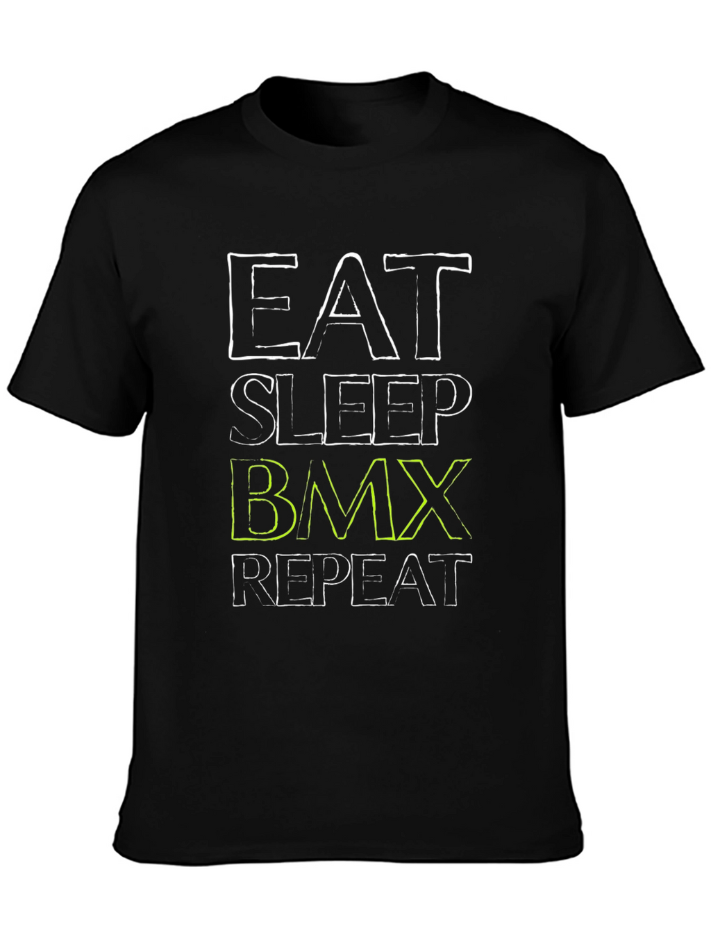 Eat Sleep BMX Repeat T-Shirt Black Graphic Tee