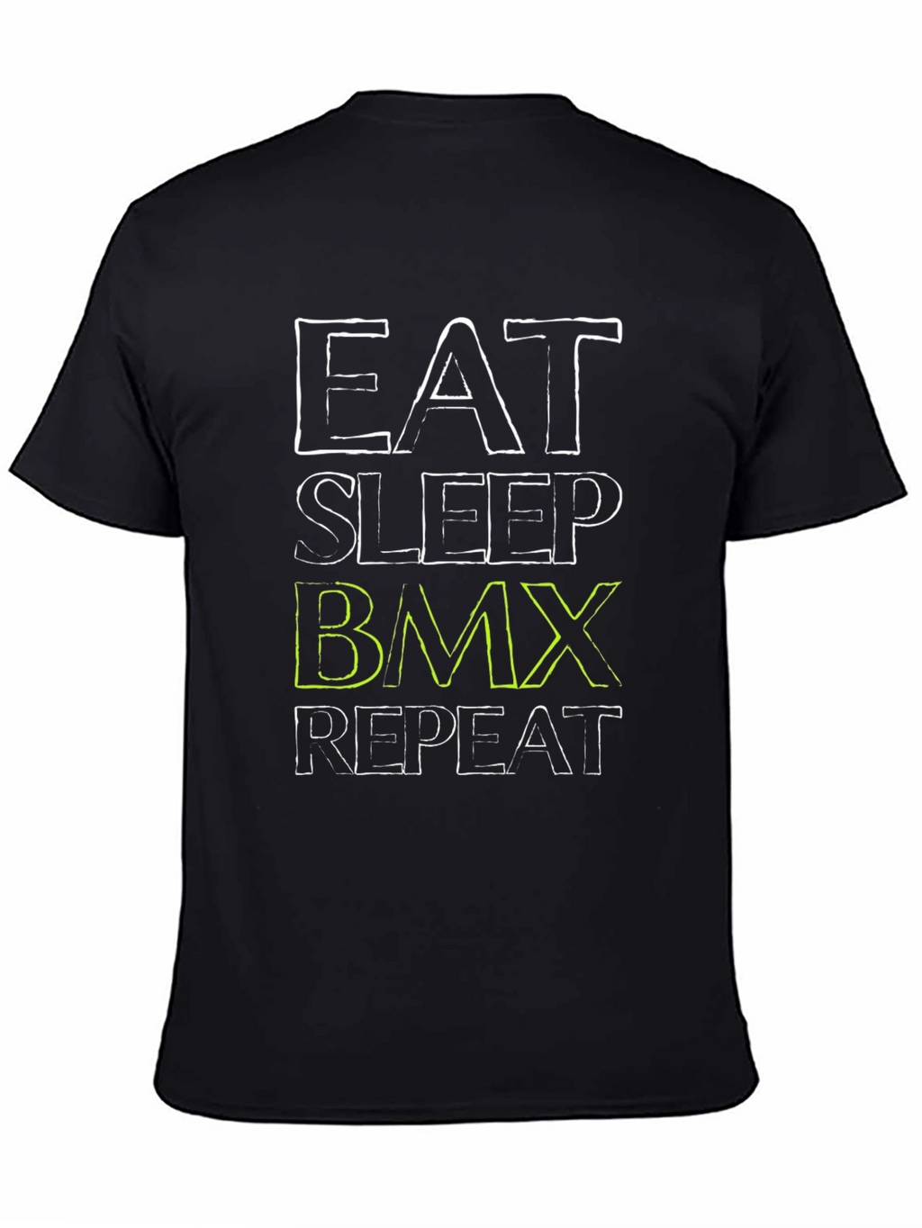 Eat Sleep BMX Repeat T-Shirt Black Graphic Tee
