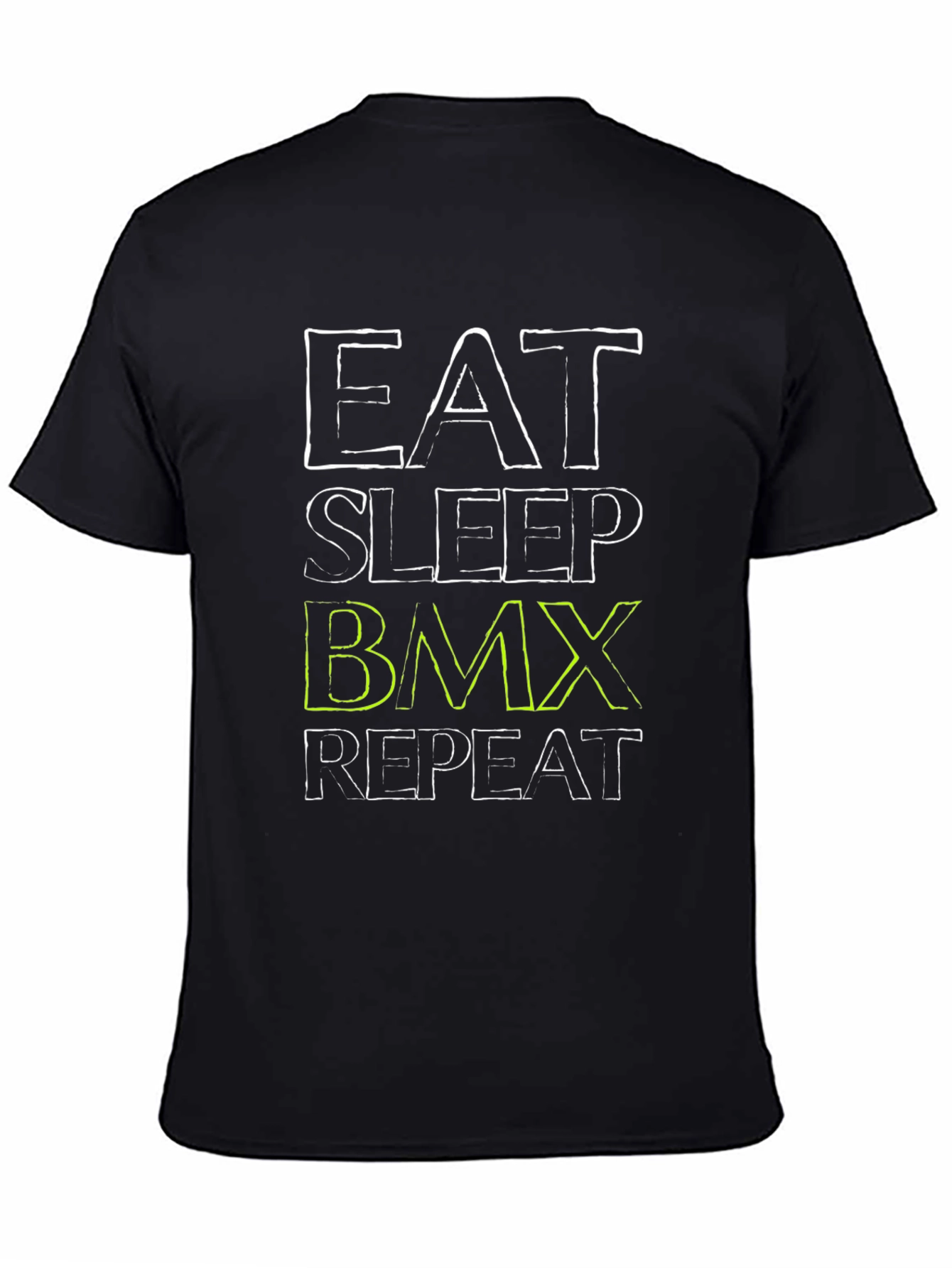 Eat Sleep BMX Repeat T-Shirt Black Graphic Tee