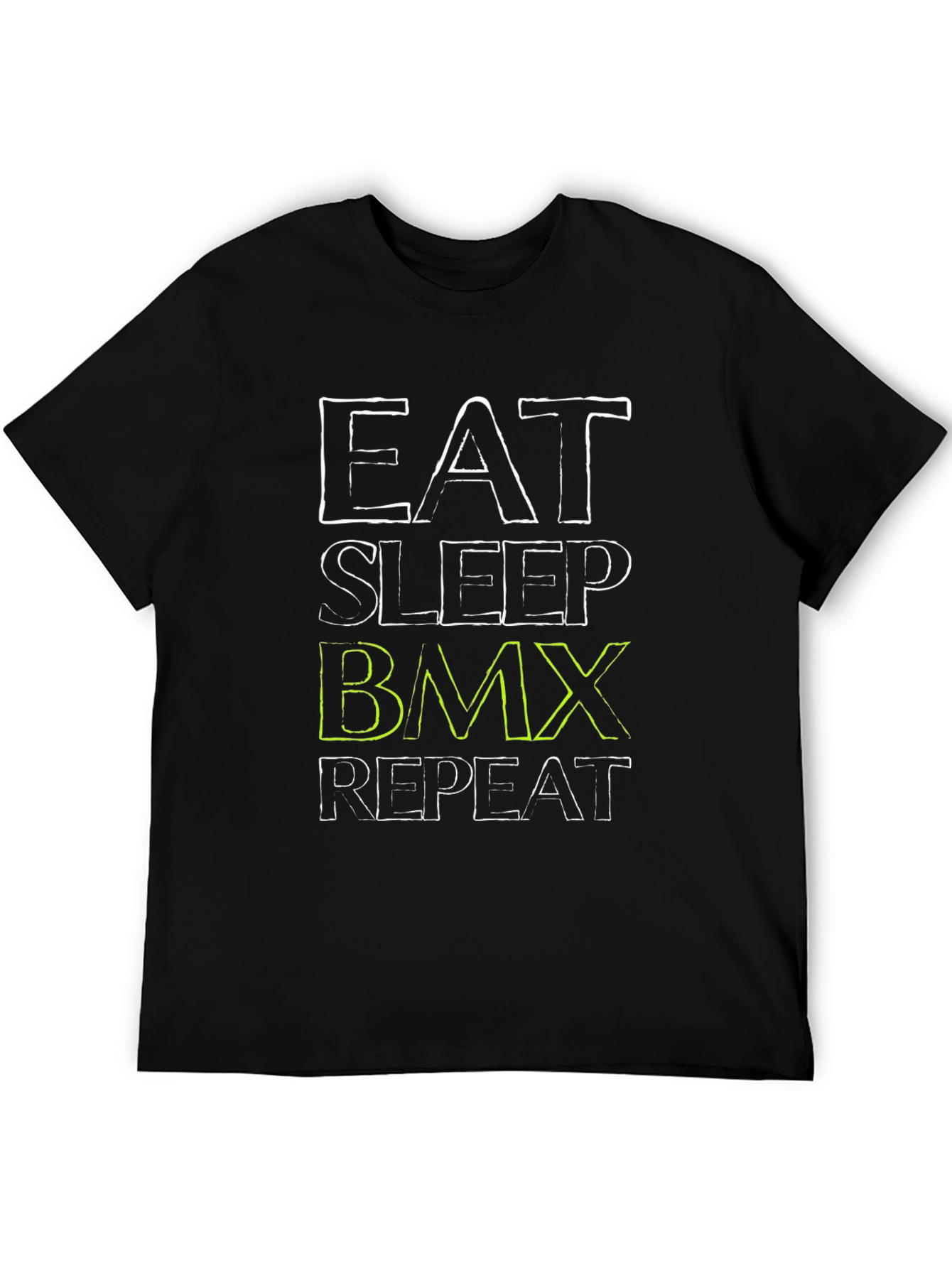 Eat Sleep BMX Repeat T-Shirt Black Graphic Tee