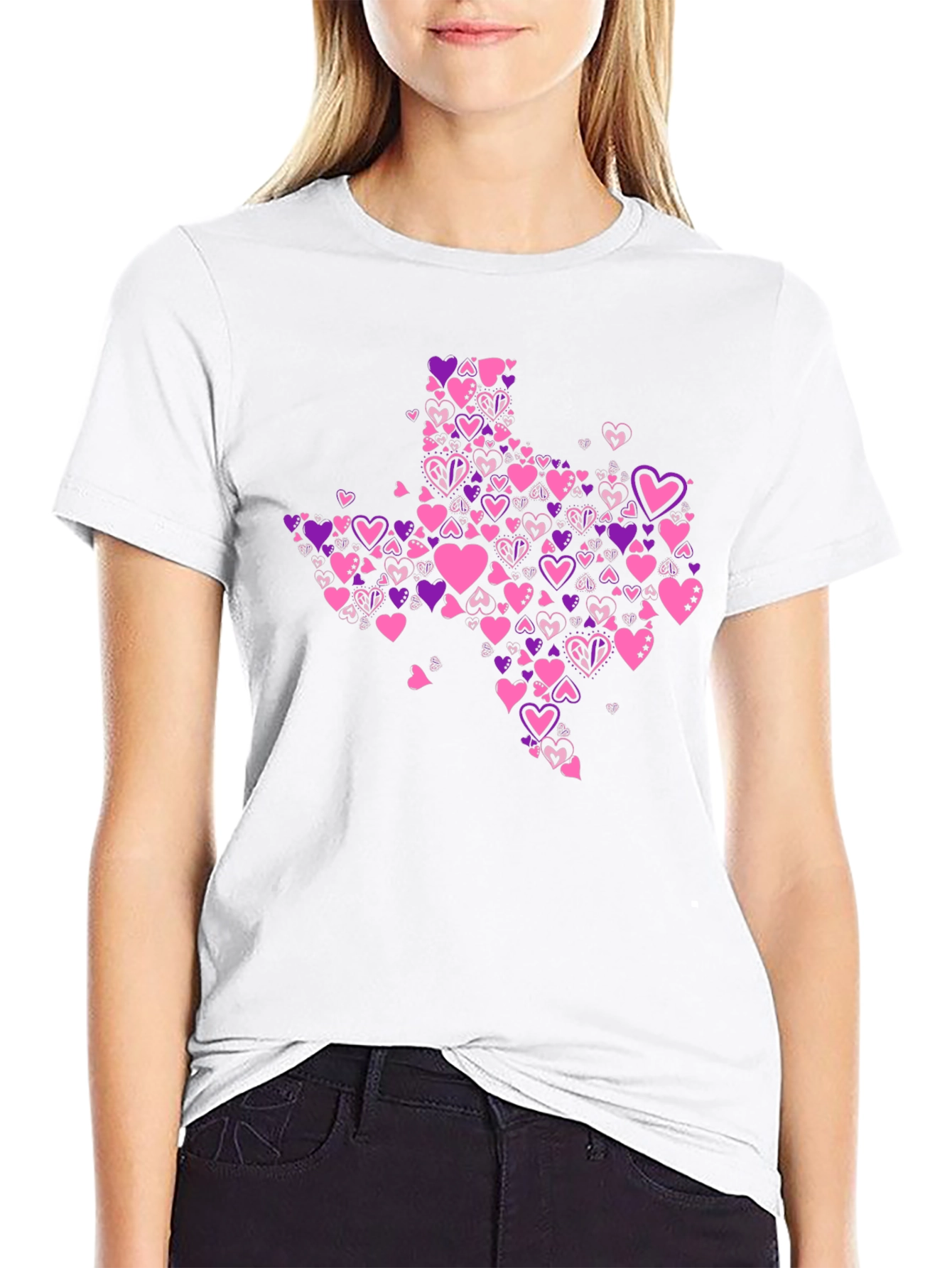 Texas Love Heart Valentines T-Shirt