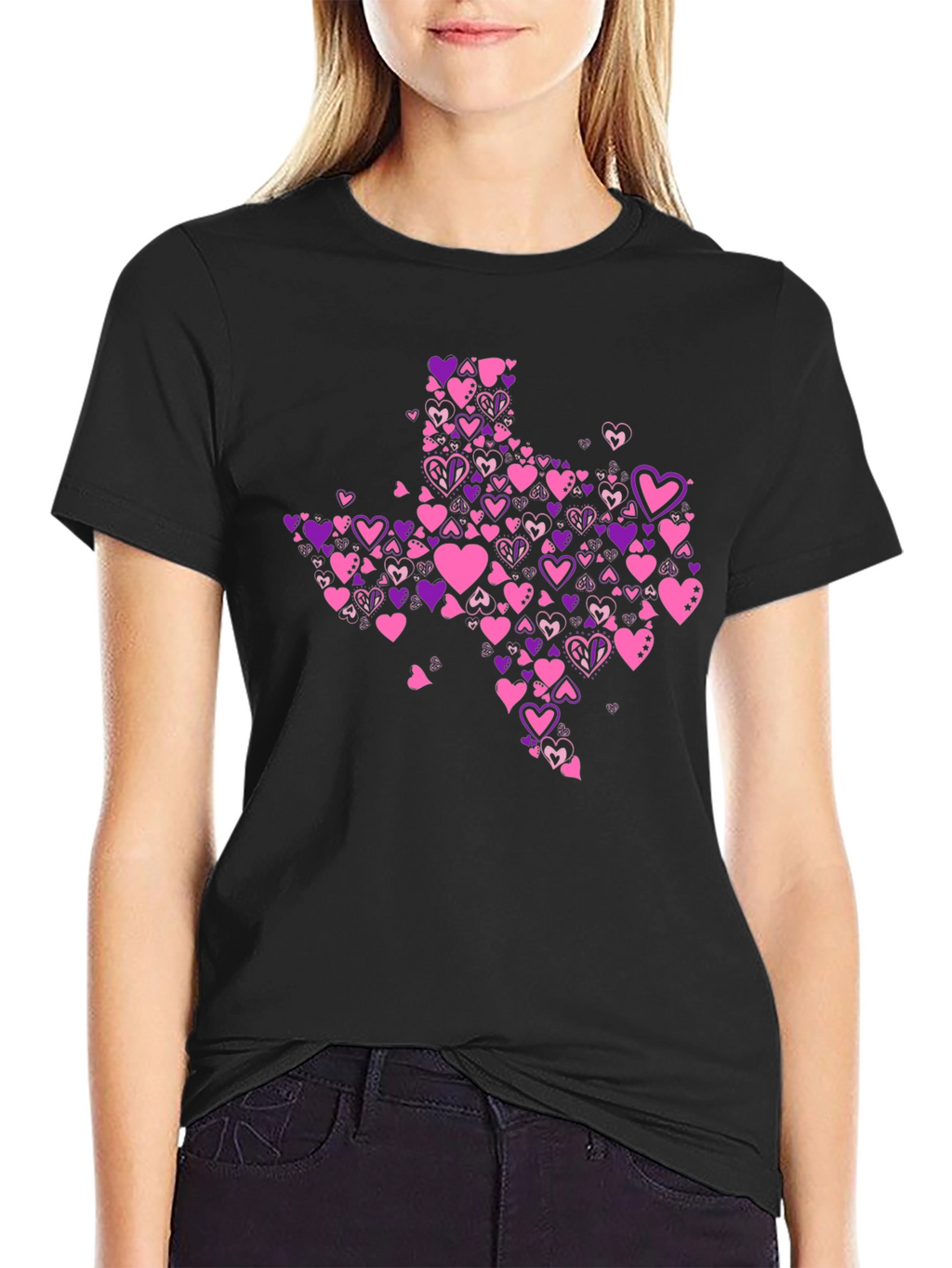 Texas Love Heart Valentines T-Shirt