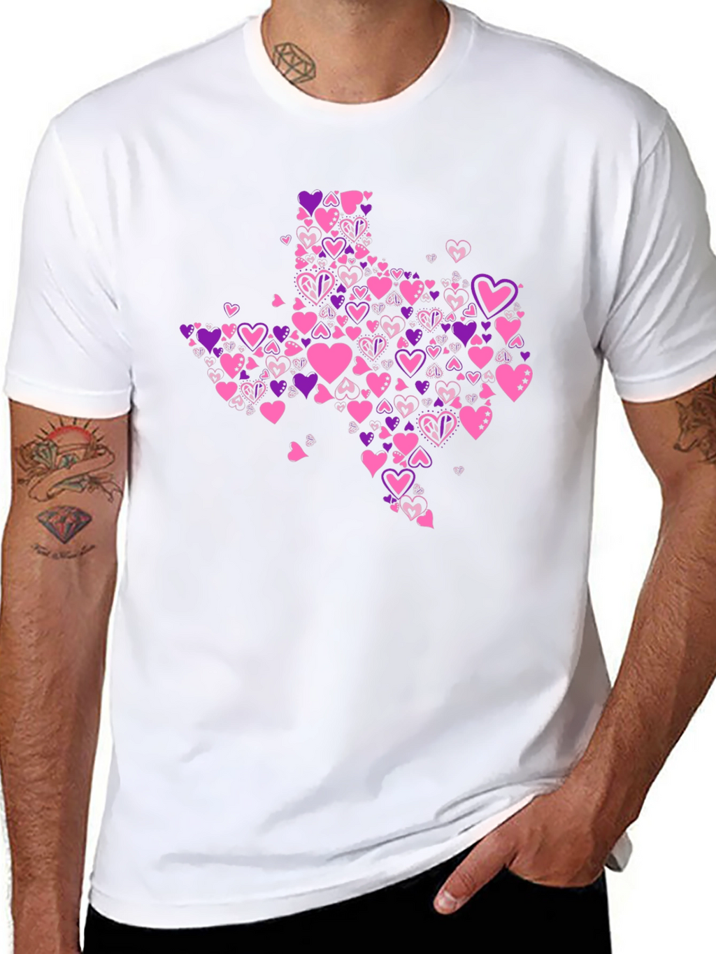 Texas Love Heart Valentines T-Shirt