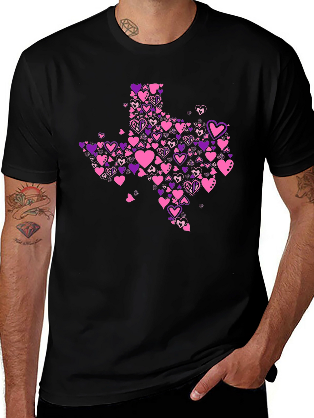 Texas Love Heart Valentines T-Shirt