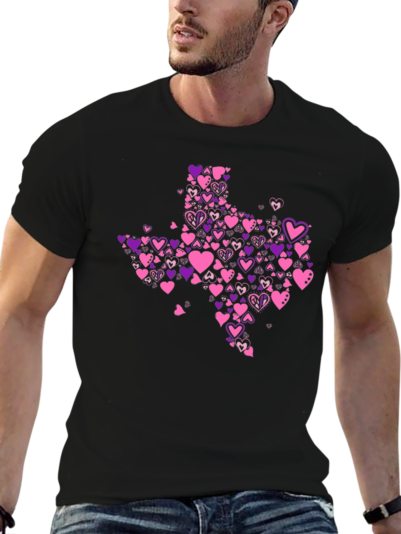 Texas Love Heart Valentines T-Shirt