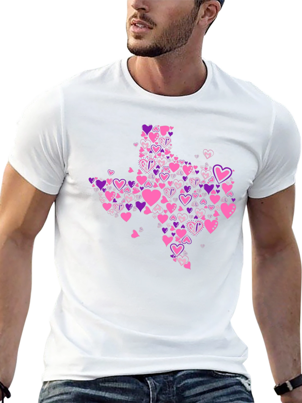 Texas Love Heart Valentines T-Shirt