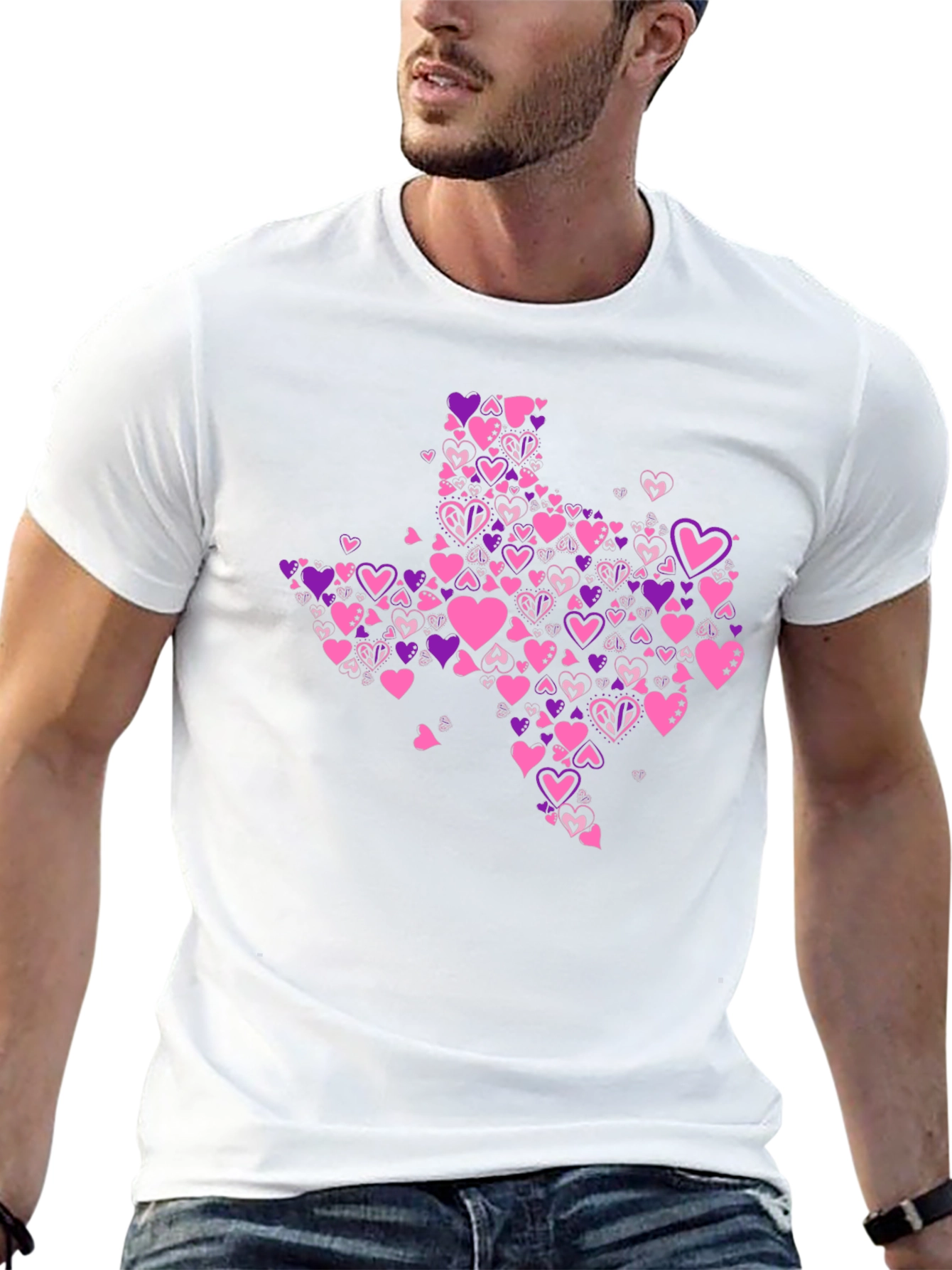 Texas Love Heart Valentines T-Shirt