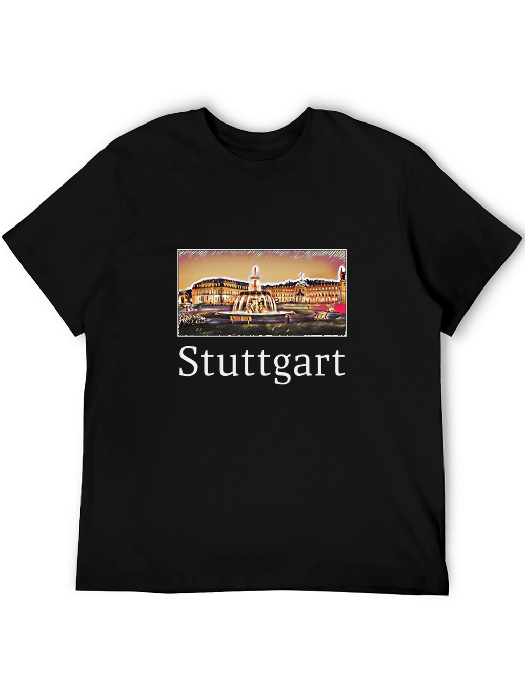 Stuttgart Germany T-Shirt City Fountain