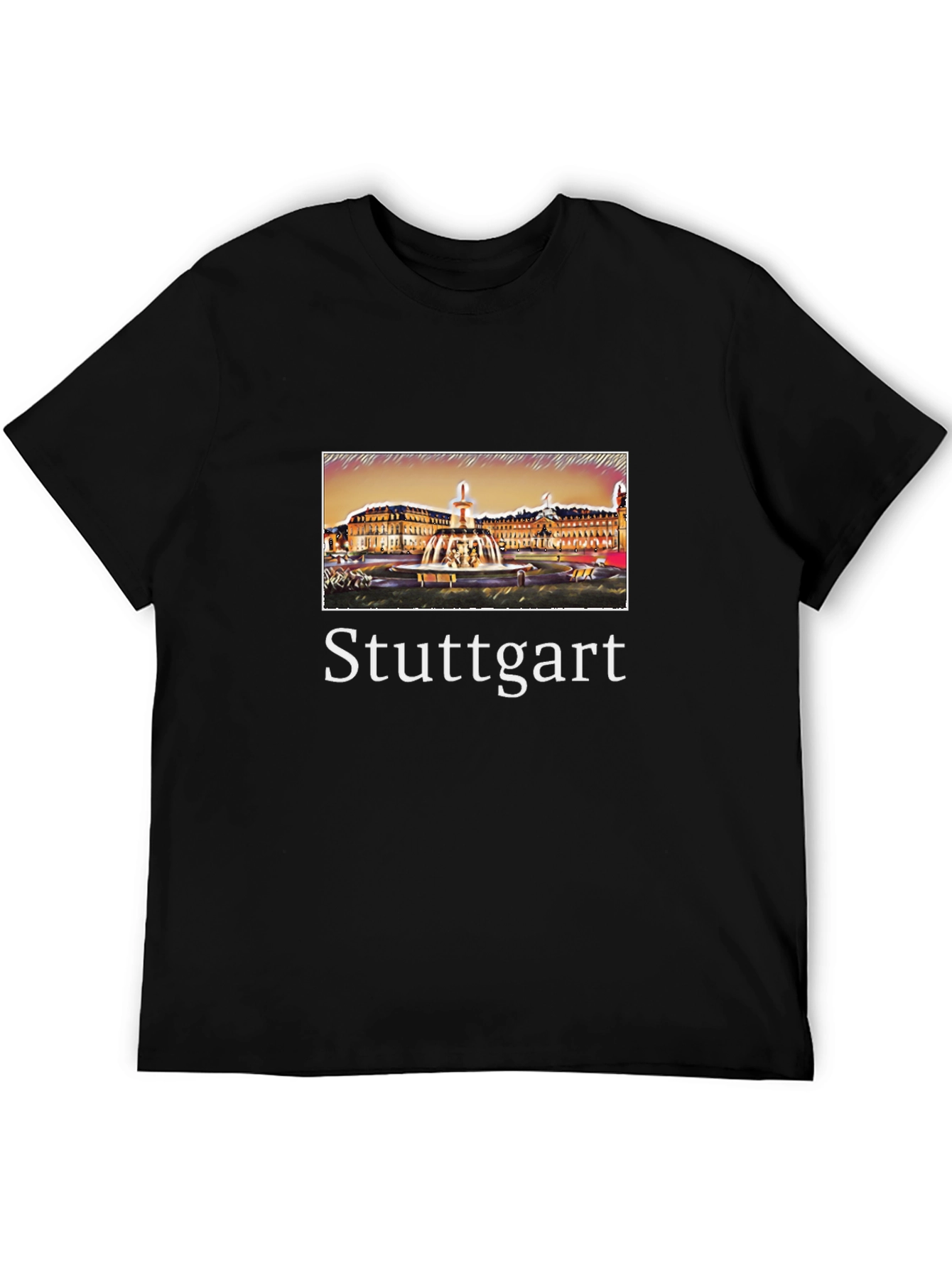 Stuttgart Germany T-Shirt City Fountain