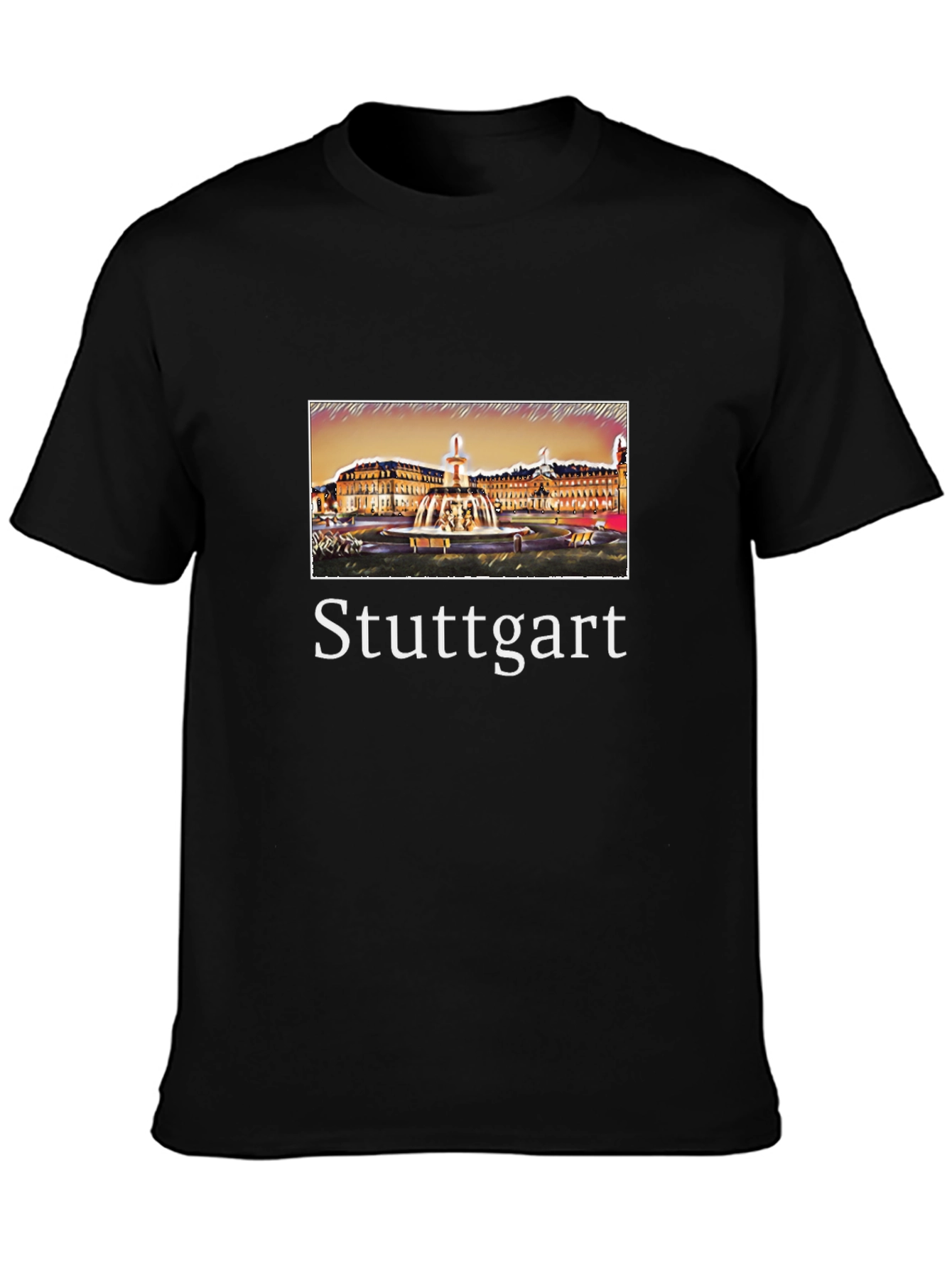 Stuttgart Germany T-Shirt City Fountain