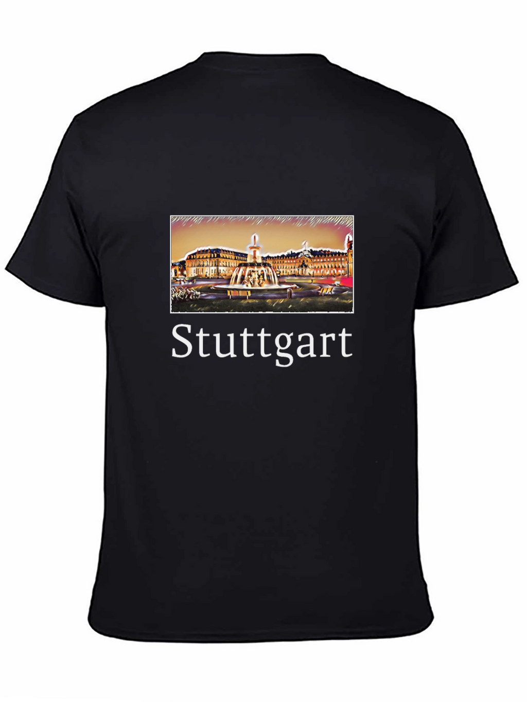 Stuttgart Germany T-Shirt City Fountain
