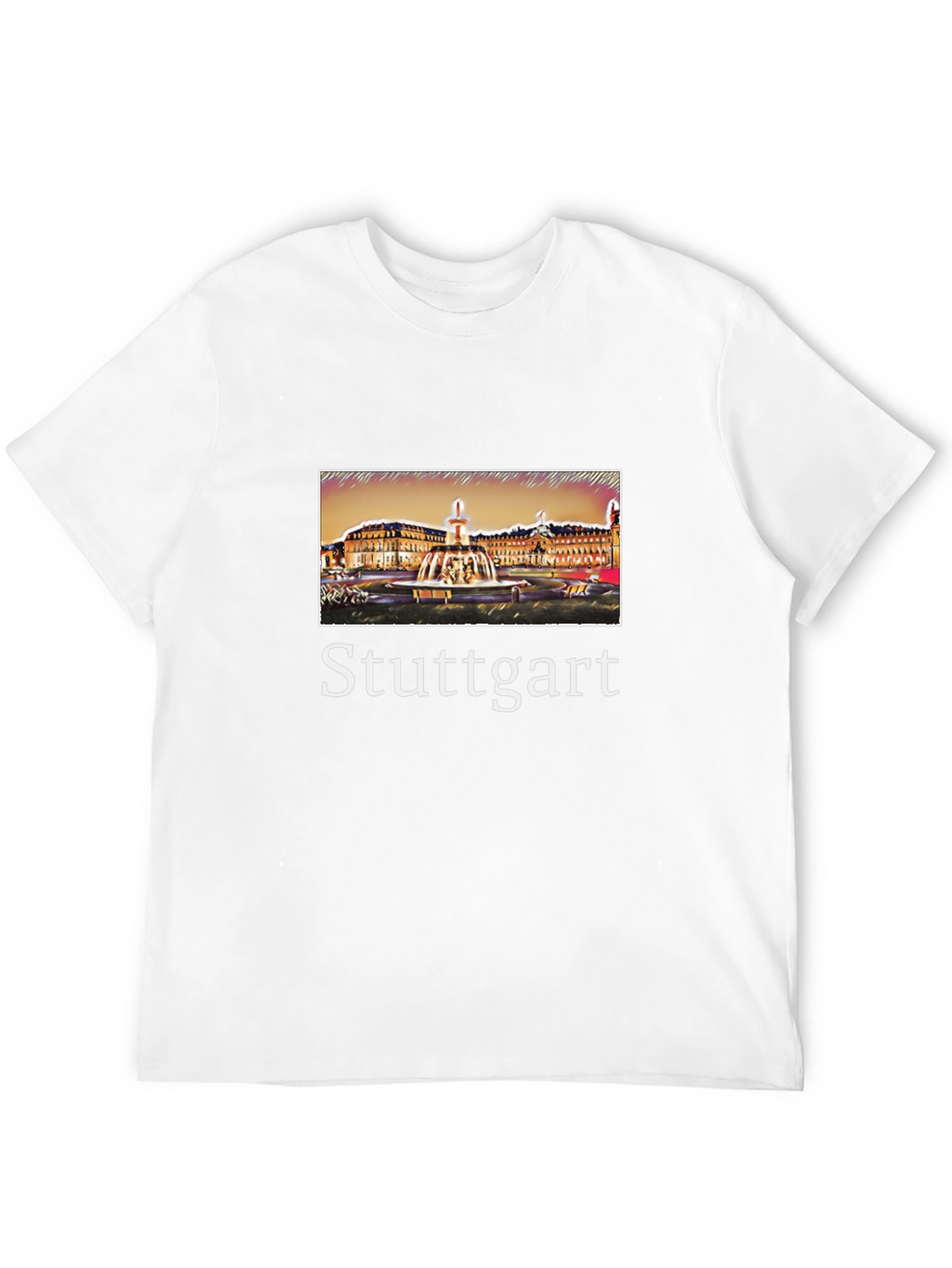 Stuttgart Germany T-Shirt City Fountain