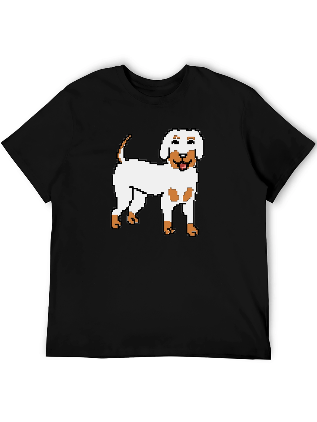 Pixel Dog Graphic Tee - Unisex Black T-Shirt