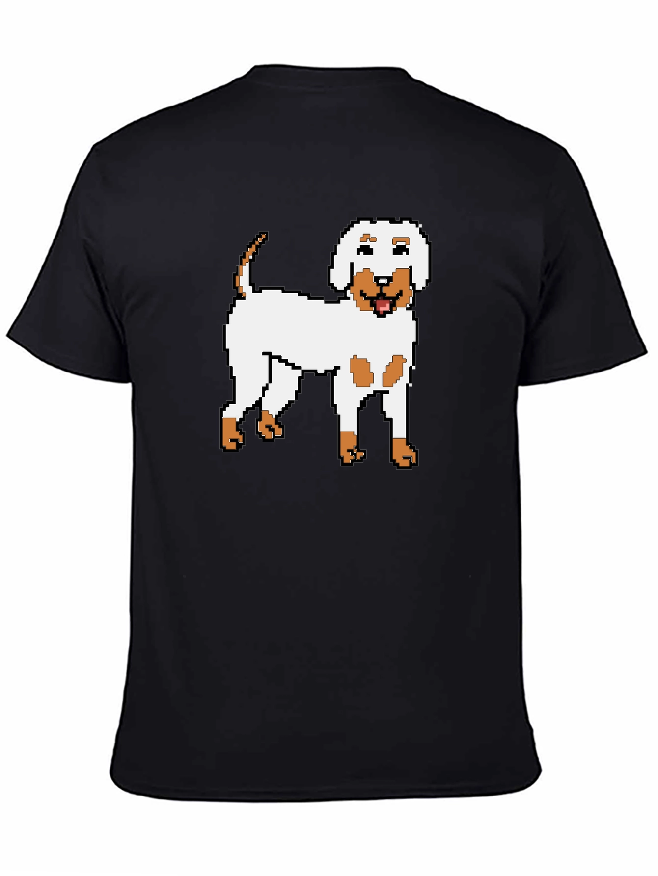 Pixel Dog Graphic Tee - Unisex Black T-Shirt