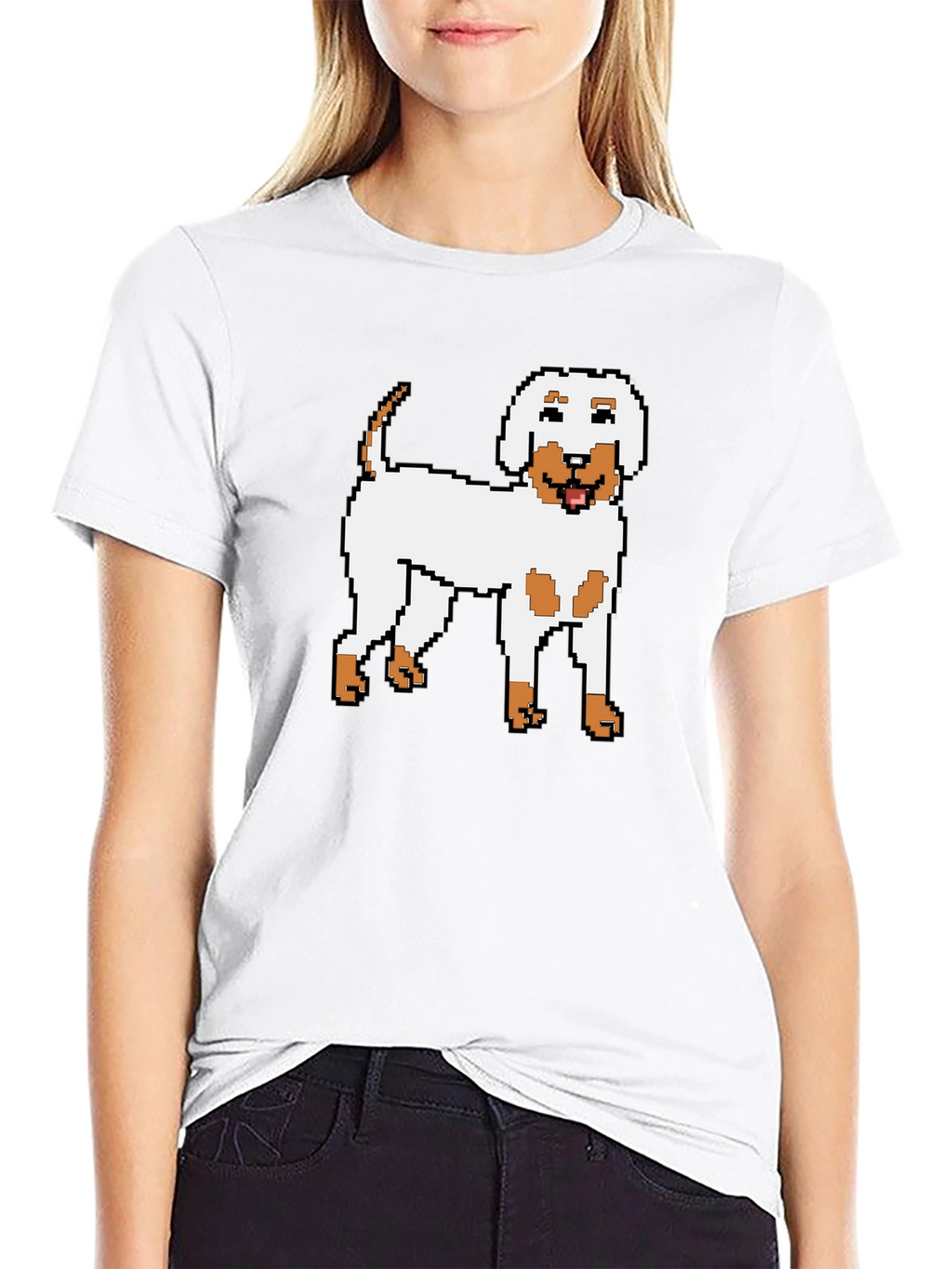 Pixel Dog Graphic Tee - Unisex Black T-Shirt