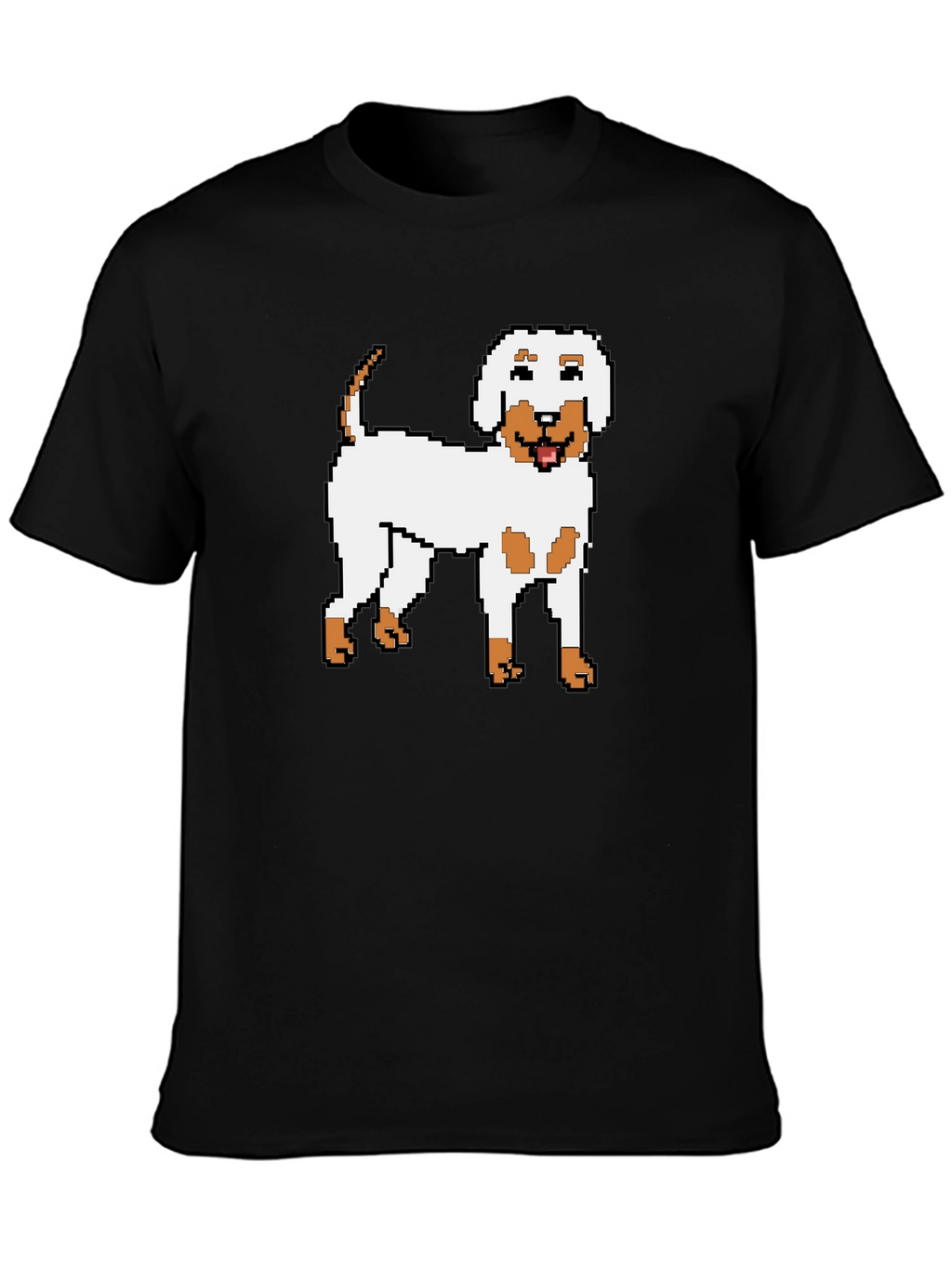Pixel Dog Graphic Tee - Unisex Black T-Shirt