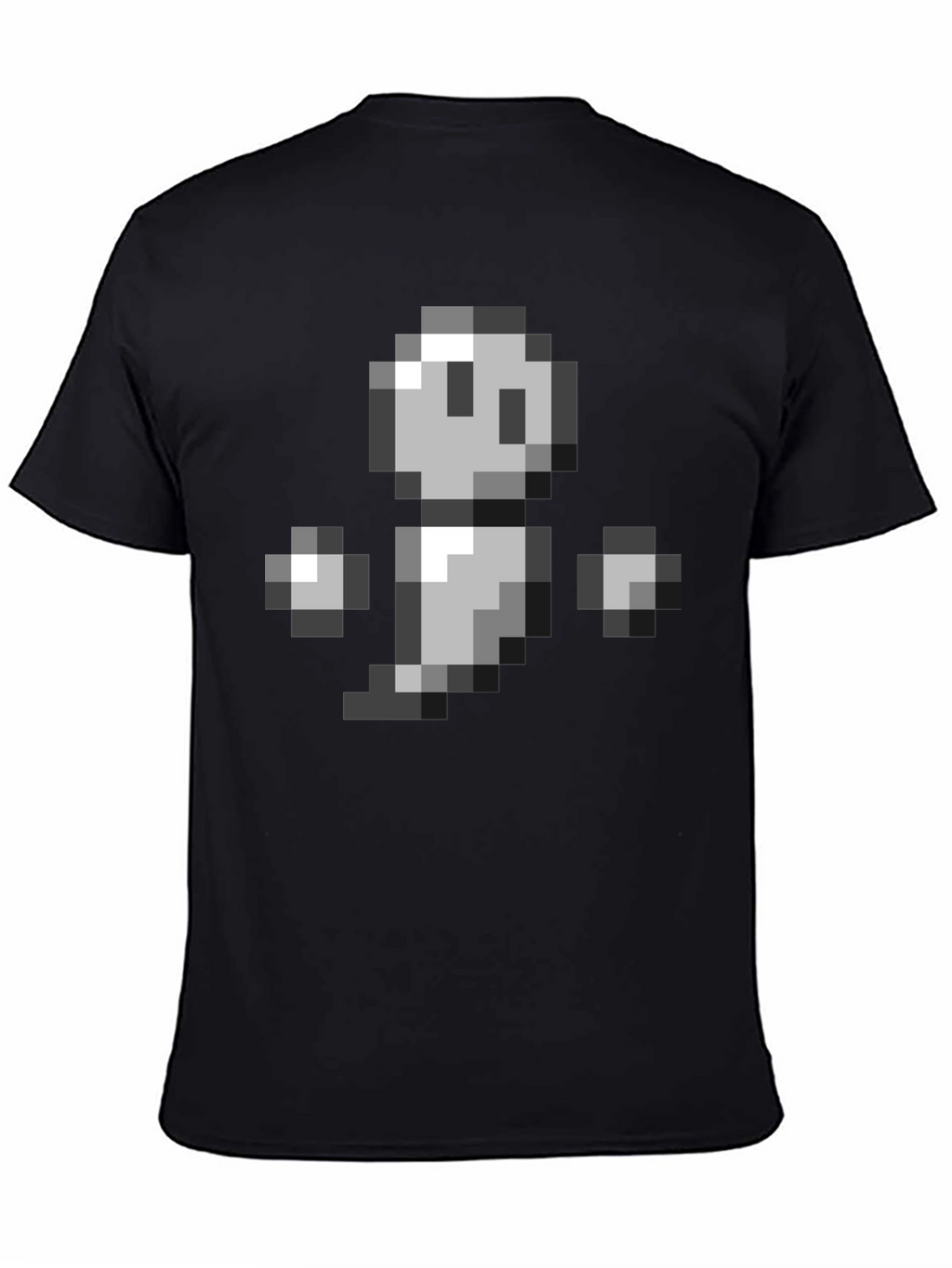 Pixel Ghost Graphic Tee - Retro Gaming Style