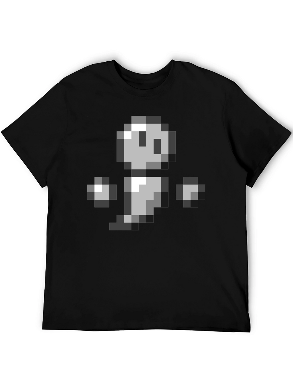 Pixel Ghost Graphic Tee - Retro Gaming Style